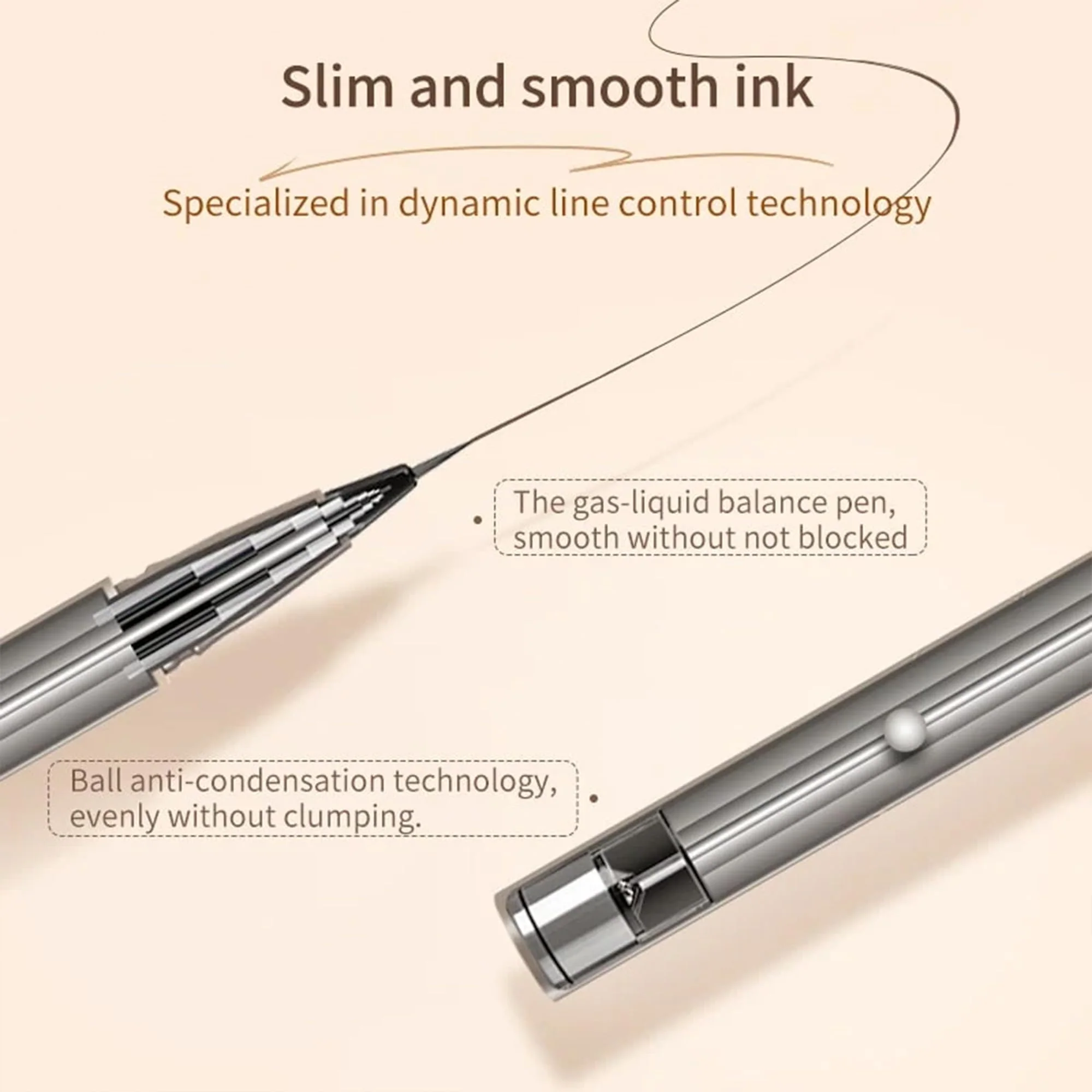 Liquid Eyeliner, Ultra Fine Liquid Eyeliner Waterproof with Smooth Strong Fibres, Smudge-proof, Longwearing, Smooth Eye Liners with Ultra-Fine Tip (#01 Black Upgrade) - Image 5
