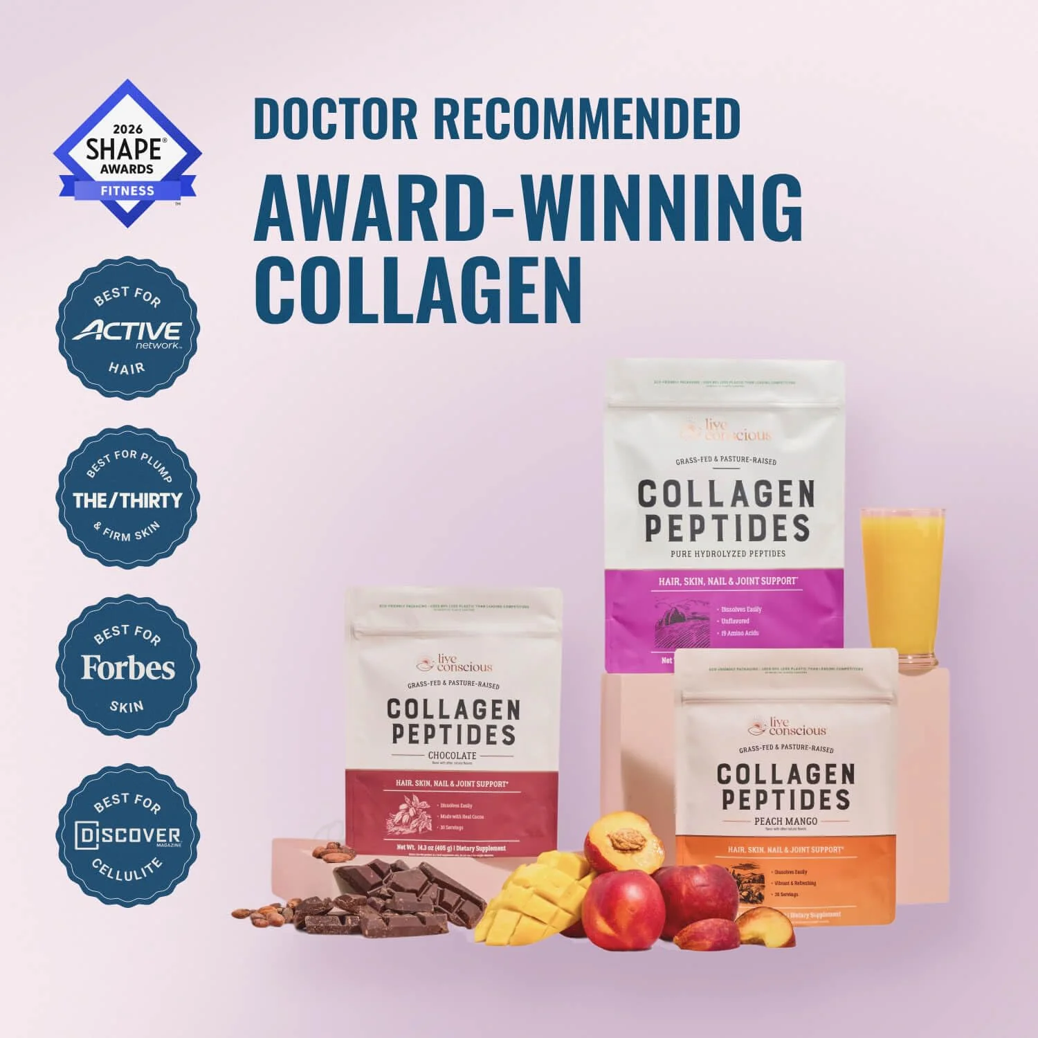 Live Conscious Collagen Peptides Powder - Naturally-Sourced Hydrolyzed Collagen Powder - Hair, Skin, Nail, and Joint Support - Type I & III Grass-Fed Collagen Supplements for Women and Men - 16oz - Image 6