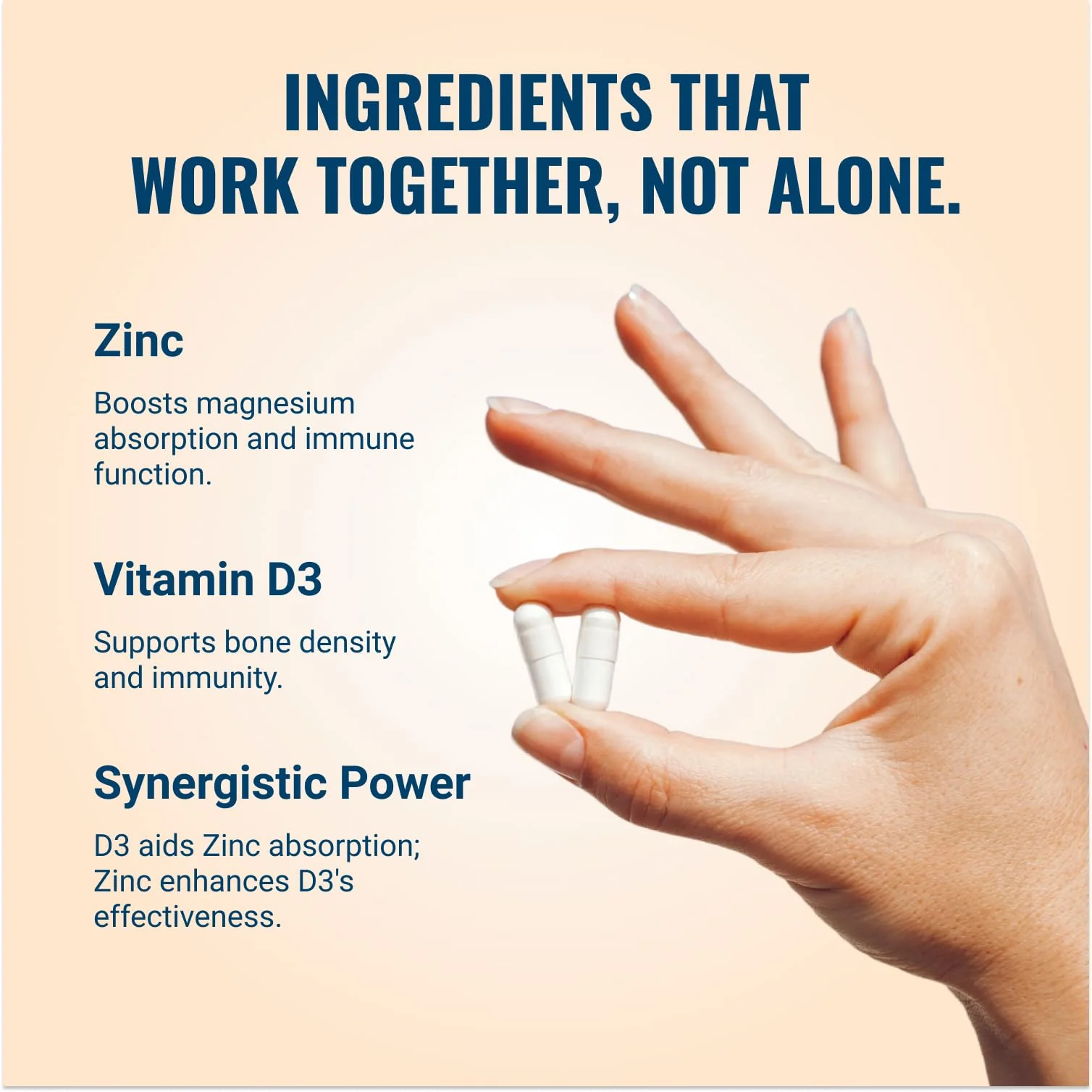 Live Conscious Magwell Magnesium Zinc & Vitamin D3 - Magnesium Glycinate, Malate, & Citrate - Triple Supplement for Women & Men - for Sleep, Bone, Heart, Immune Support - 120 Caps - Image 8