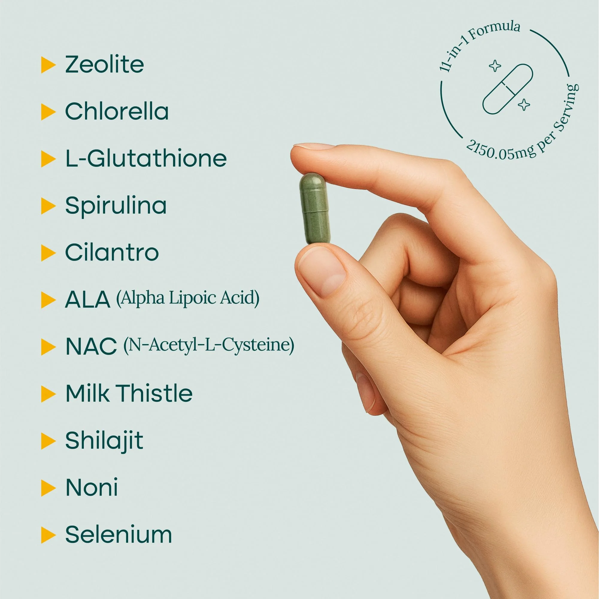 Liver Cleanse Detox & Repair - Microplastics Detox & Zeolite Supplement for Gut Health, Cognition & Natural Energy - Glutathione, NAC, Chlorella, Spirulina, ALA, Cilantro, Milk Thistle, Noni, Shilajit - Image 6