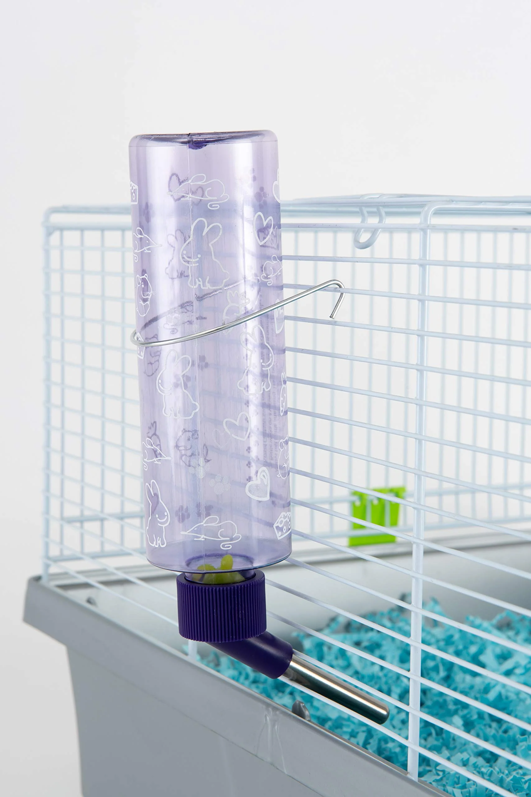 Lixit Standard Cage Water Bottles for Rabbits, Ferrets, Guinea Pigs, Hamsters, Rats, Mice and Other Small Animal's (8 Ounce, Purple) - Image 3