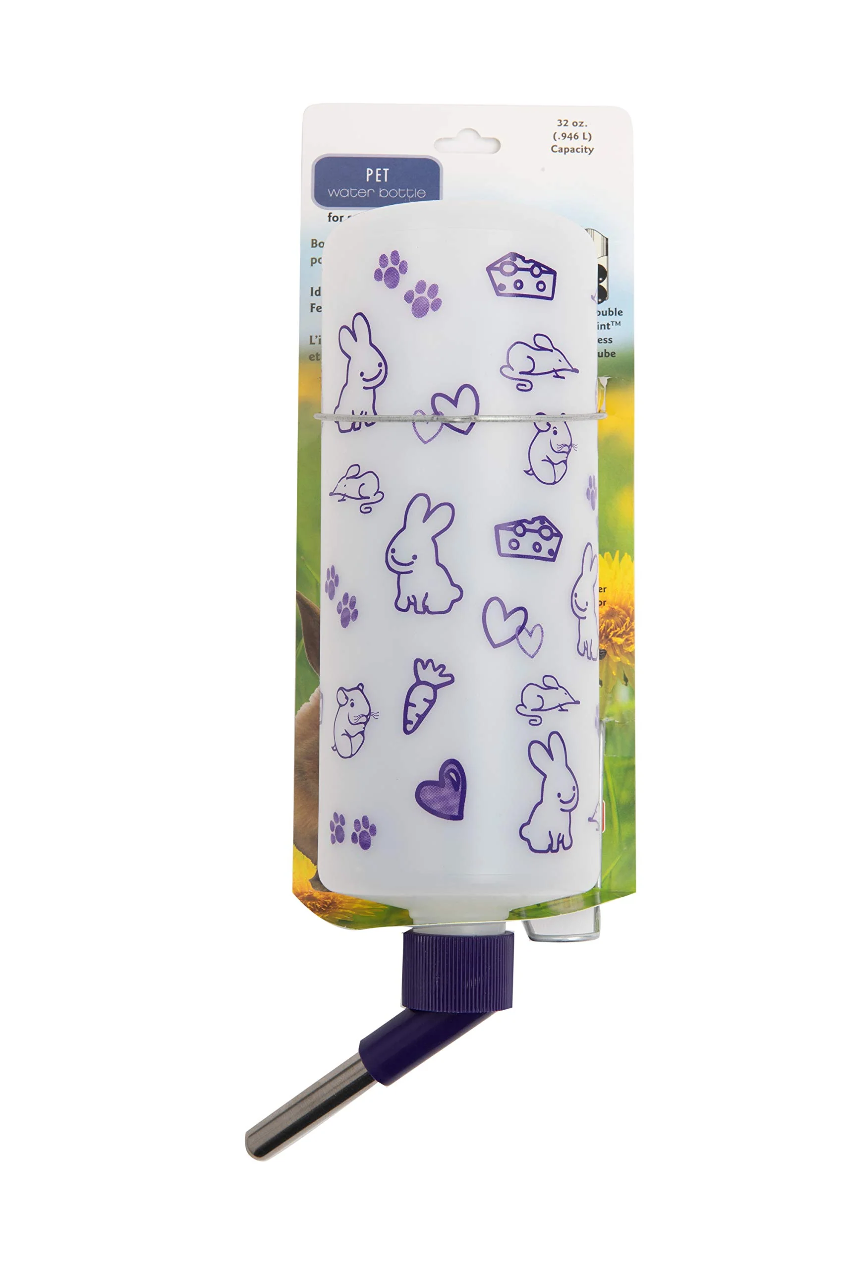 Lixit Weather Resistant Cage Water Bottles for Rabbits, Ferrets, Guinea Pigs Hamsters and Other Small Animals. (32-Ounce)