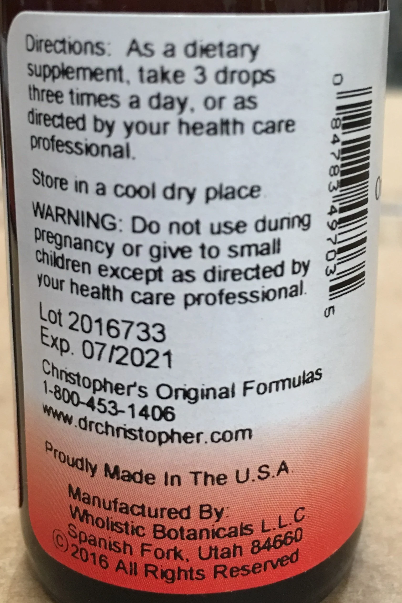 Lobelia Extract-Vinegar Based Dr. Christopher 1 oz Liquid - Image 4
