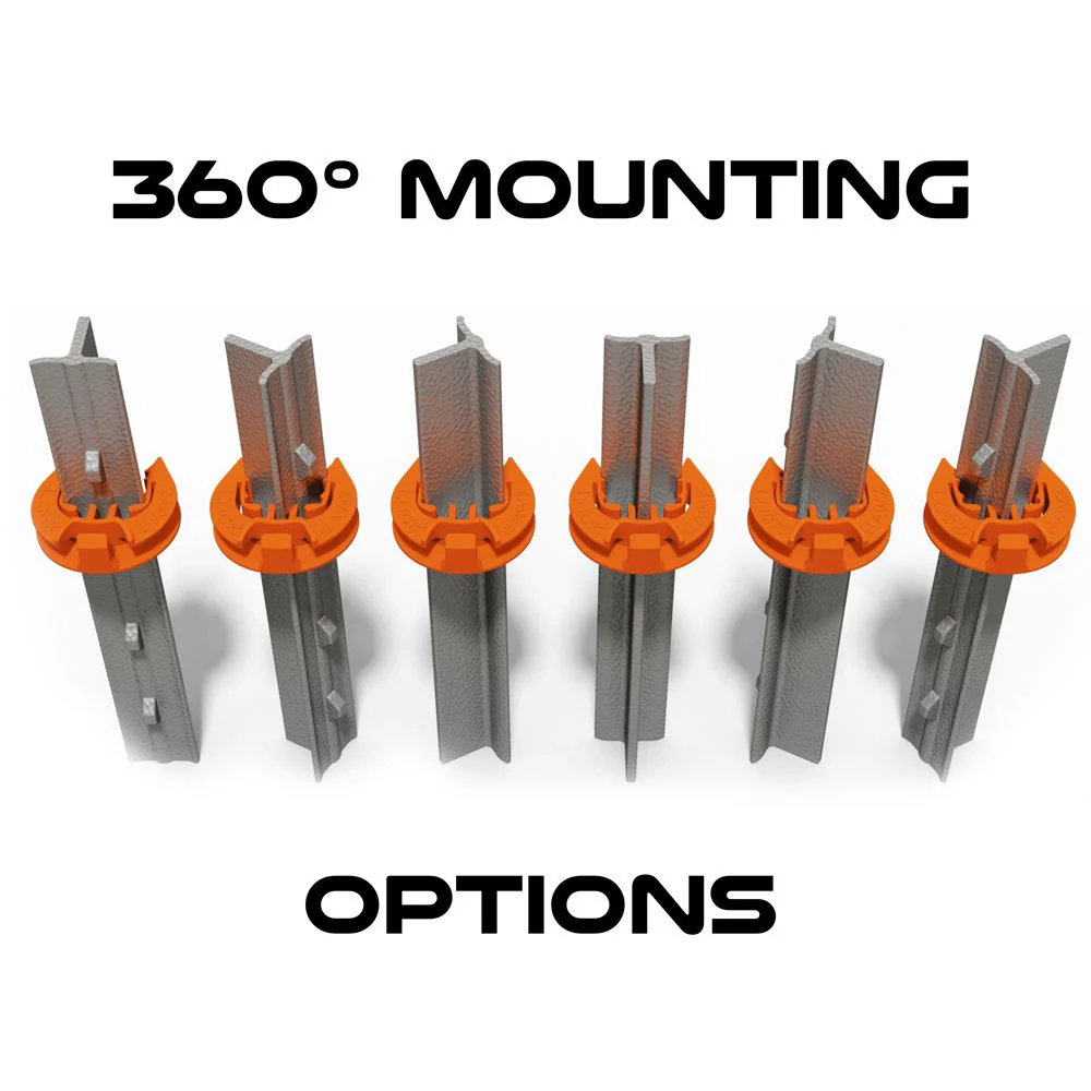 LockJawz T-Post Fence Insulator Orange - Image 3