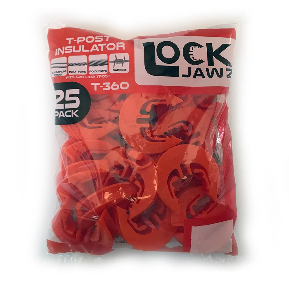 LockJawz T-Post Fence Insulator Orange - Image 4