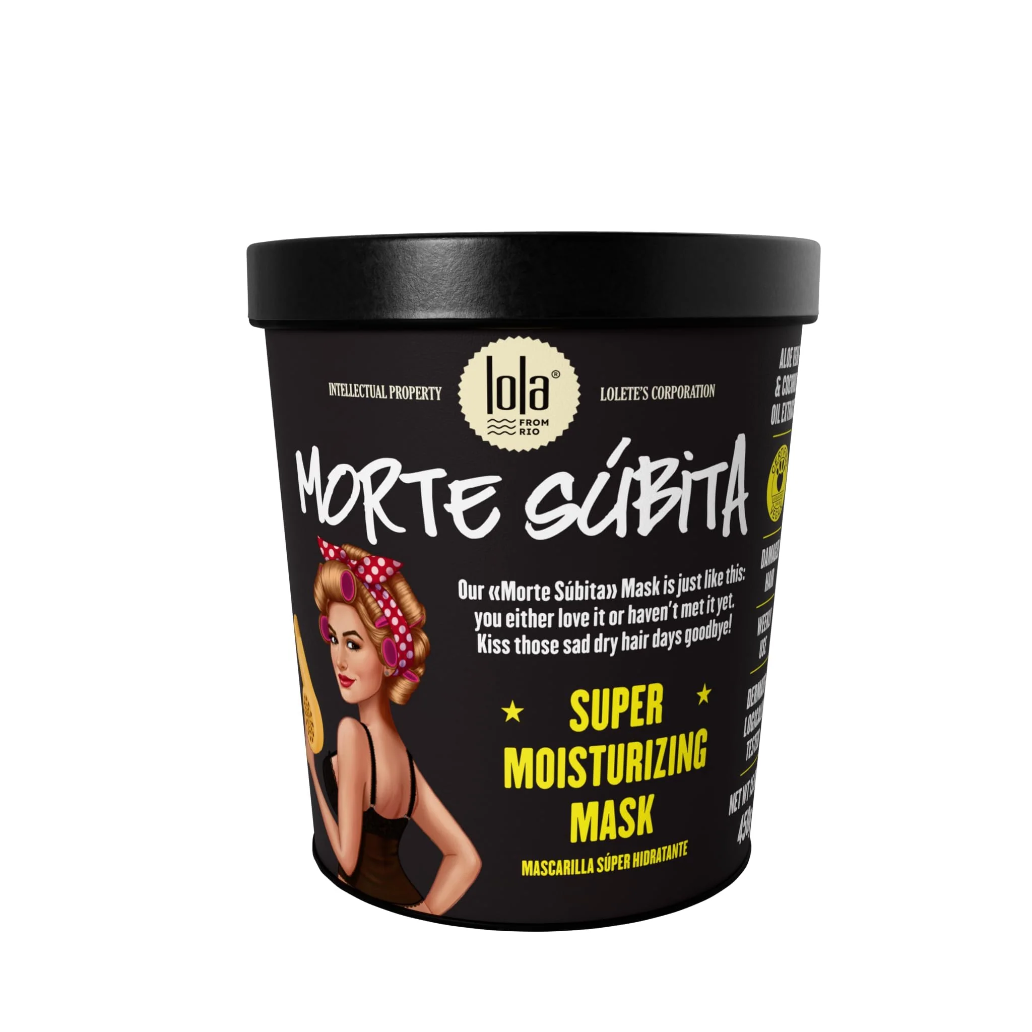 Lola From Rio - Morte Subita - Intensive Treatment Hair Mask For All Types of Dry, Damaged, Frizzy, Chemically Treated Hair 15.87 oz