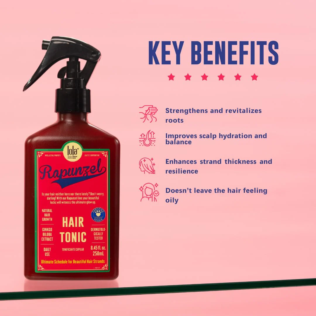 Lola From Rio – Rapunzel Hair Tonic Spray for Women – Hair Strengthening Treatment – Thickening Spray for Fine Hair – Supports Fuller, Healthier-Looking Hair – 8.45 fl oz - Image 8