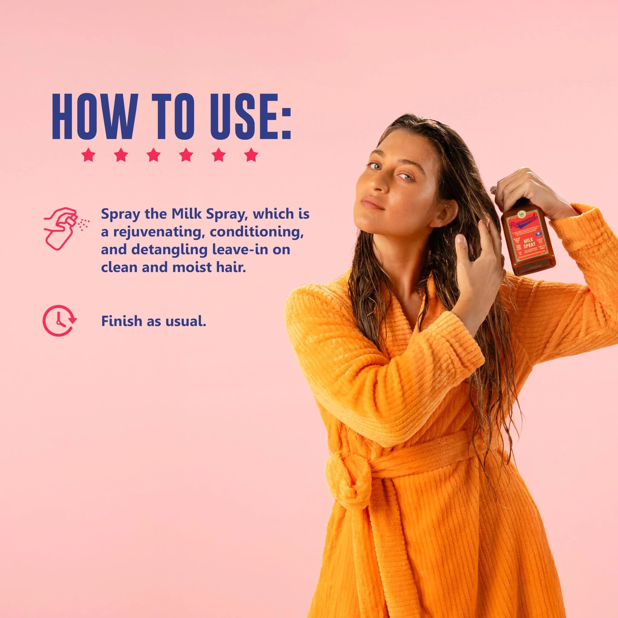 Lola From Rio – Rapunzel Milk Spray for Women – Hydrating Leave-In Conditioner & Detangler – Lightweight Moisturizing Hair Treatment for Dry, Damaged Hair – 8.45 fl oz - Image 6