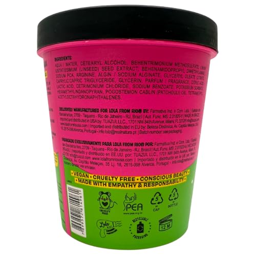 Lola From Rio - Xapadinha - Disciplining Hair Mask For Straight or Straightnened Hair, 55% Alignement, 40% Reduction in Frizz, Intense Shine 15.87 Fl Oz - Image 8
