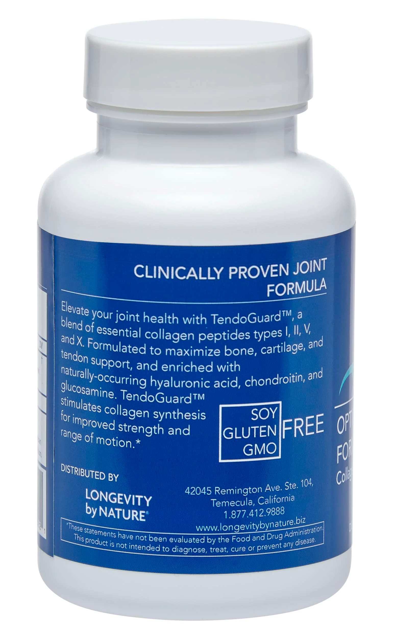 Longevity by Nature TendoGuard Joint Support Supplement with Collagen Peptides, Hyaluronic Acid Supplements, Tendon and Ligament, 60 Capsules - Image 5