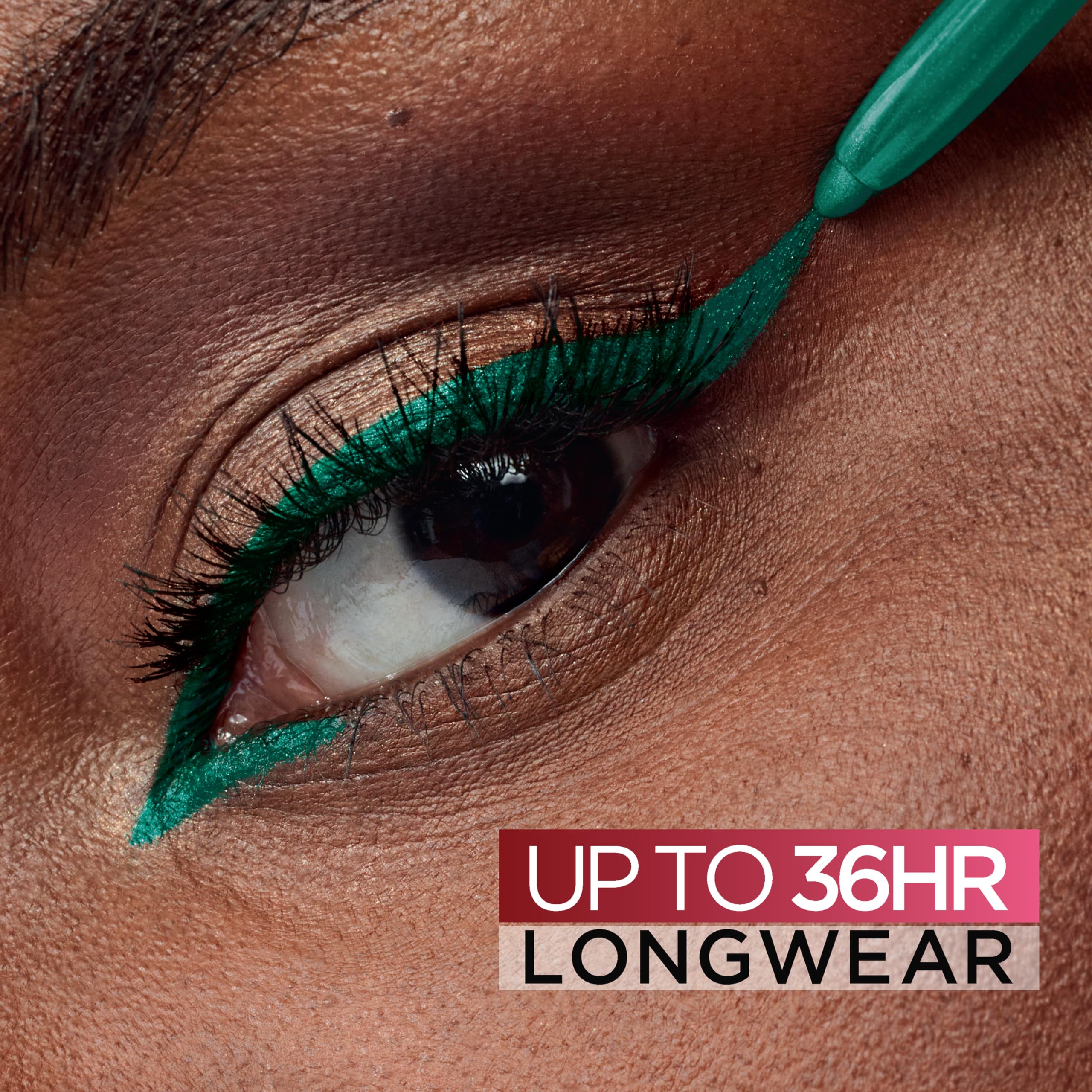 L'ORÉAL Infallible Grip Mechanical Gel Eyeliner Pencil, Smudge-Resistant, Waterproof Eye Makeup with Up to 36HR Wear, Emerald Green, 1 Kit, 1 Fl Oz (Pack of 1) - Image 6