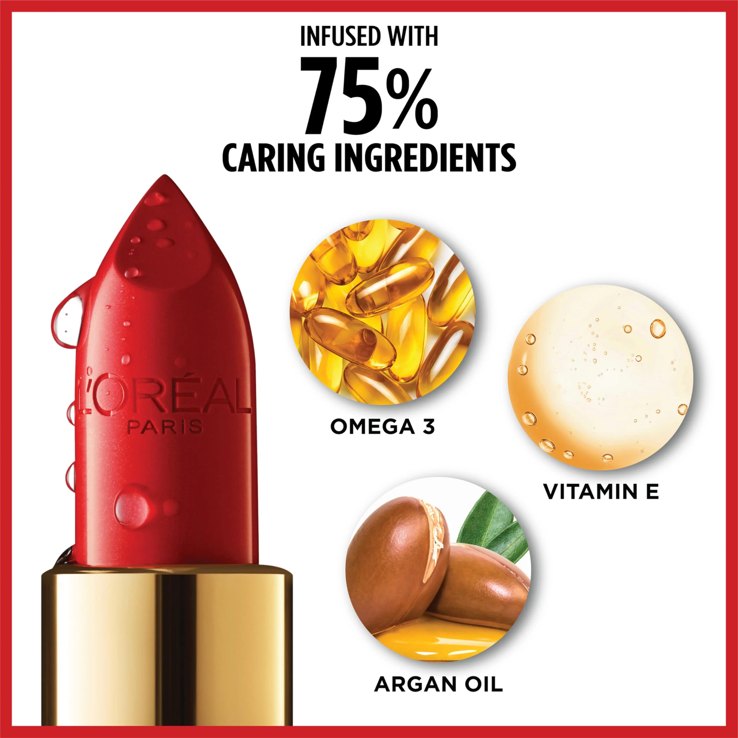 L'Oreal Paris Colour Riche Original Creamy, Hydrating Satin Lipstick with Argan Oil and Vitamin E, British Red , 1 Count - Image 5