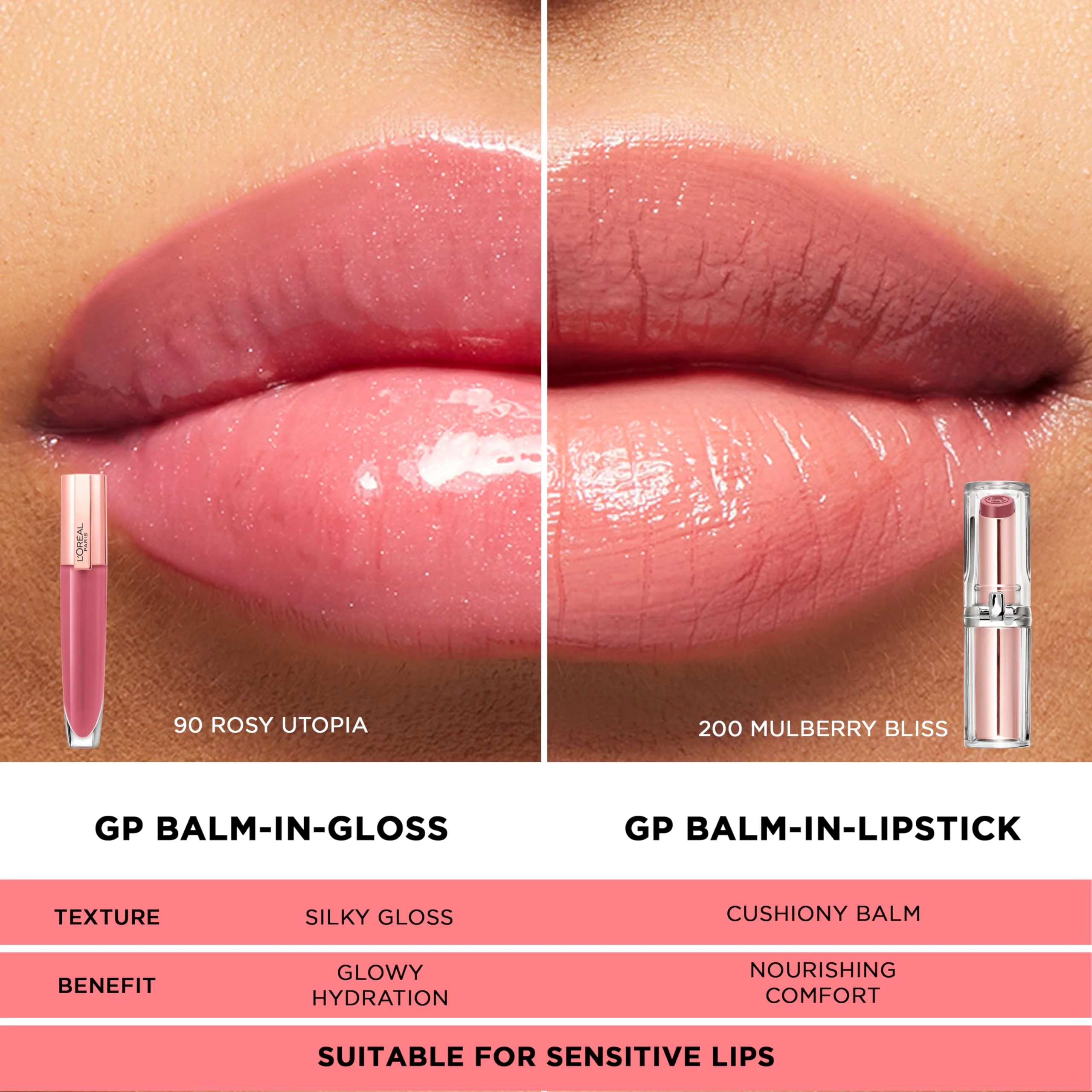 L'Oreal Paris Glow Paradise Hydrating Balm-in-Lipstick with Pomegranate Extract, Beige Eden, 0.1 Oz - Image 3