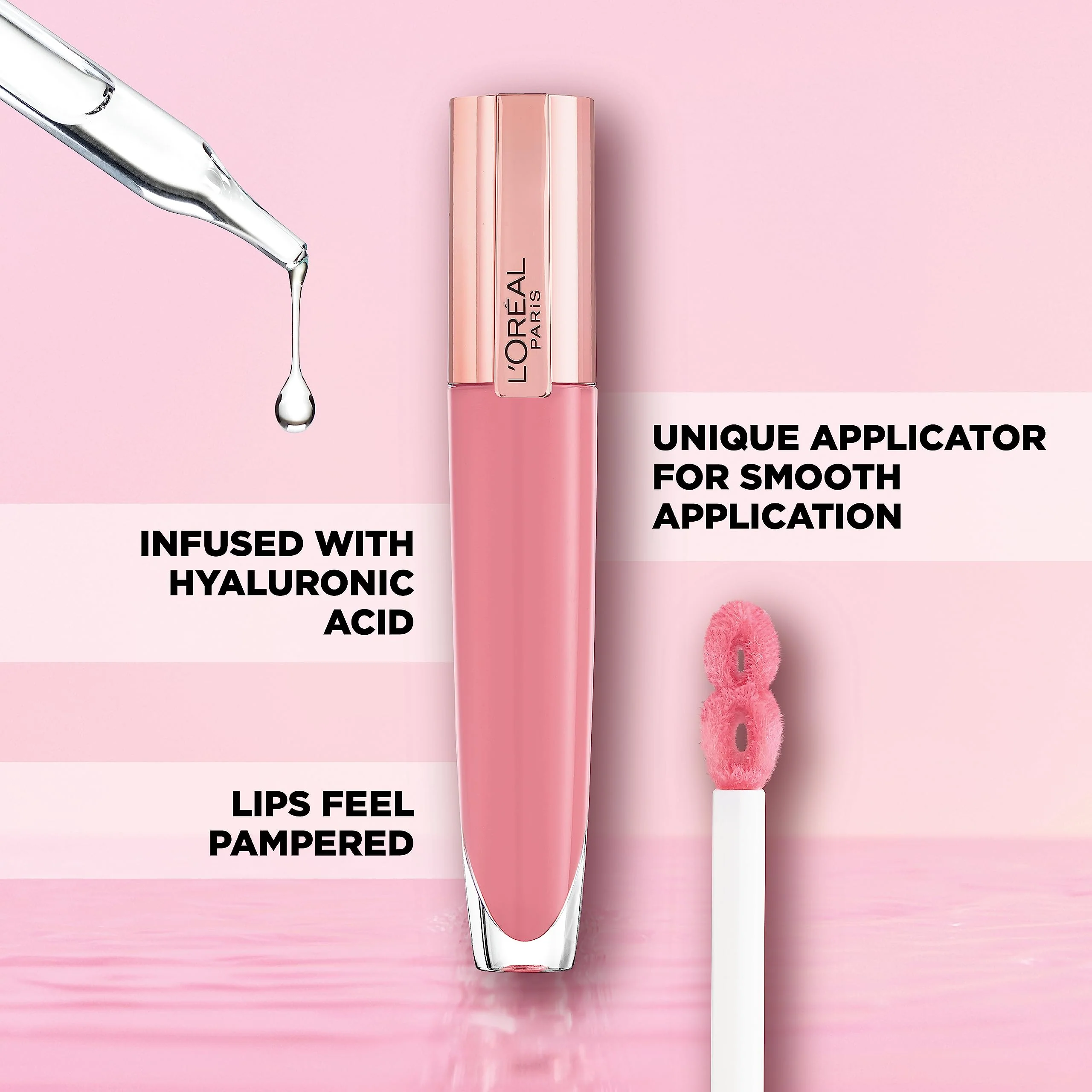 L'Oreal Paris Glow Paradise Hydrating Tinted Lip Balm-in-Gloss with Pomegranate Extract & Hyaluronic Acid, Ultra-Gentle, Non-Sticky Formula, Angelic Daydream, 0.23 fl oz - Image 3