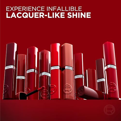 L'Oreal Paris Infallible Lacque Resistance Liquid Lipstick, 16HR Long Lasting Lip Makeup with Lacquer-Like Shine and Zero Transfer, 215, Drunk In Rose - Image 2