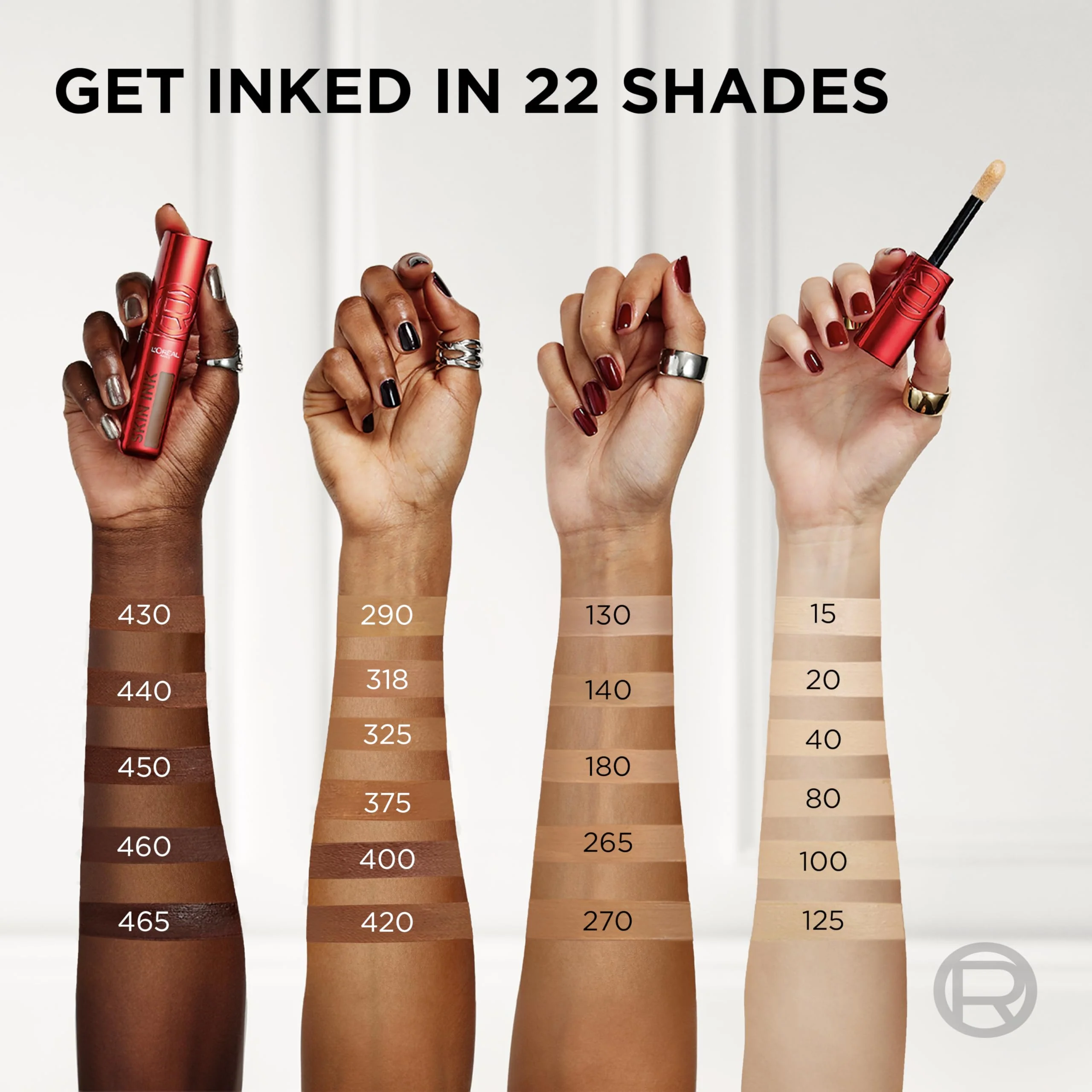 L'Oreal Paris Infallible Skin Ink 2-in-1 Foundation Concealer Hybrid Face Makeup, up to 48HR Transfer-Resistant with Medium Coverage, 125 Light Warm - Image 6
