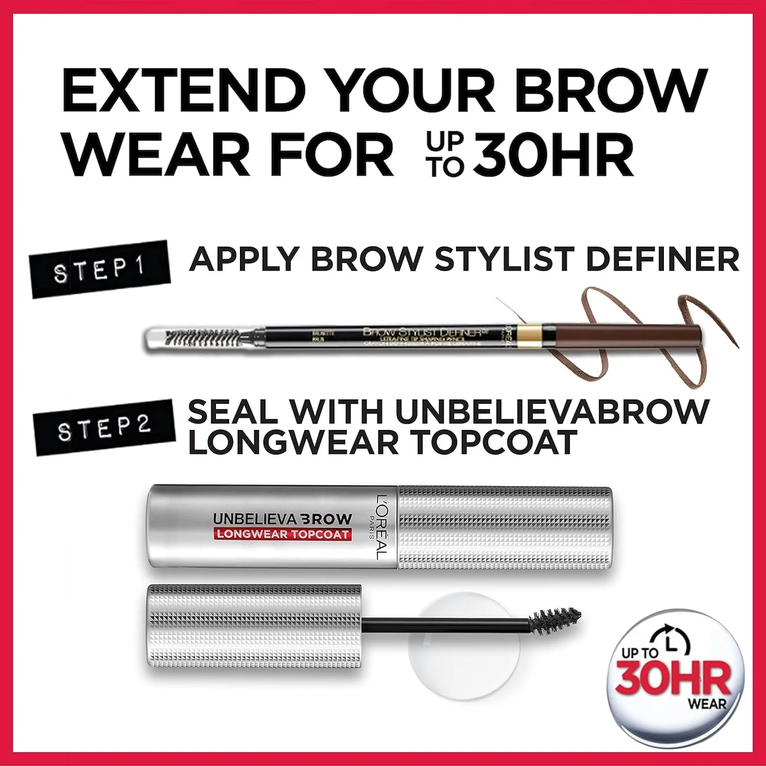 L'Oreal Paris Makeup Brow Stylist Definer Waterproof Eyebrow Pencil, Ultra-Fine Mechanical Pencil, Draws Tiny Brow Hairs and Fills in Sparse Areas and Gaps, Brunette, 0.003 Ounce (1 Count) - Image 7