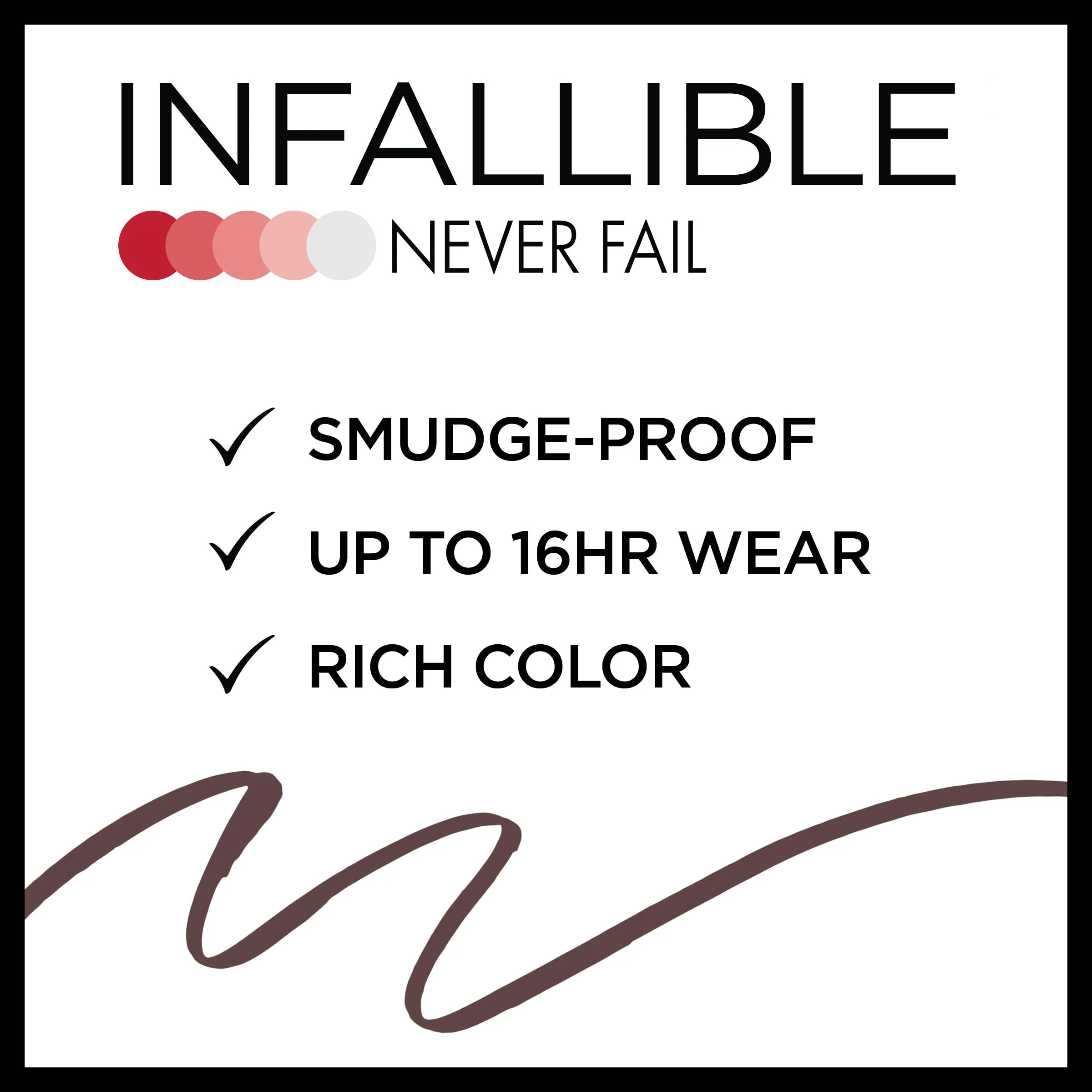 L'Oreal Paris Makeup Infallible Never Fail Original Mechanical Pencil Eyeliner with Built in Sharpener, Brown, 0.008 oz. - Image 5