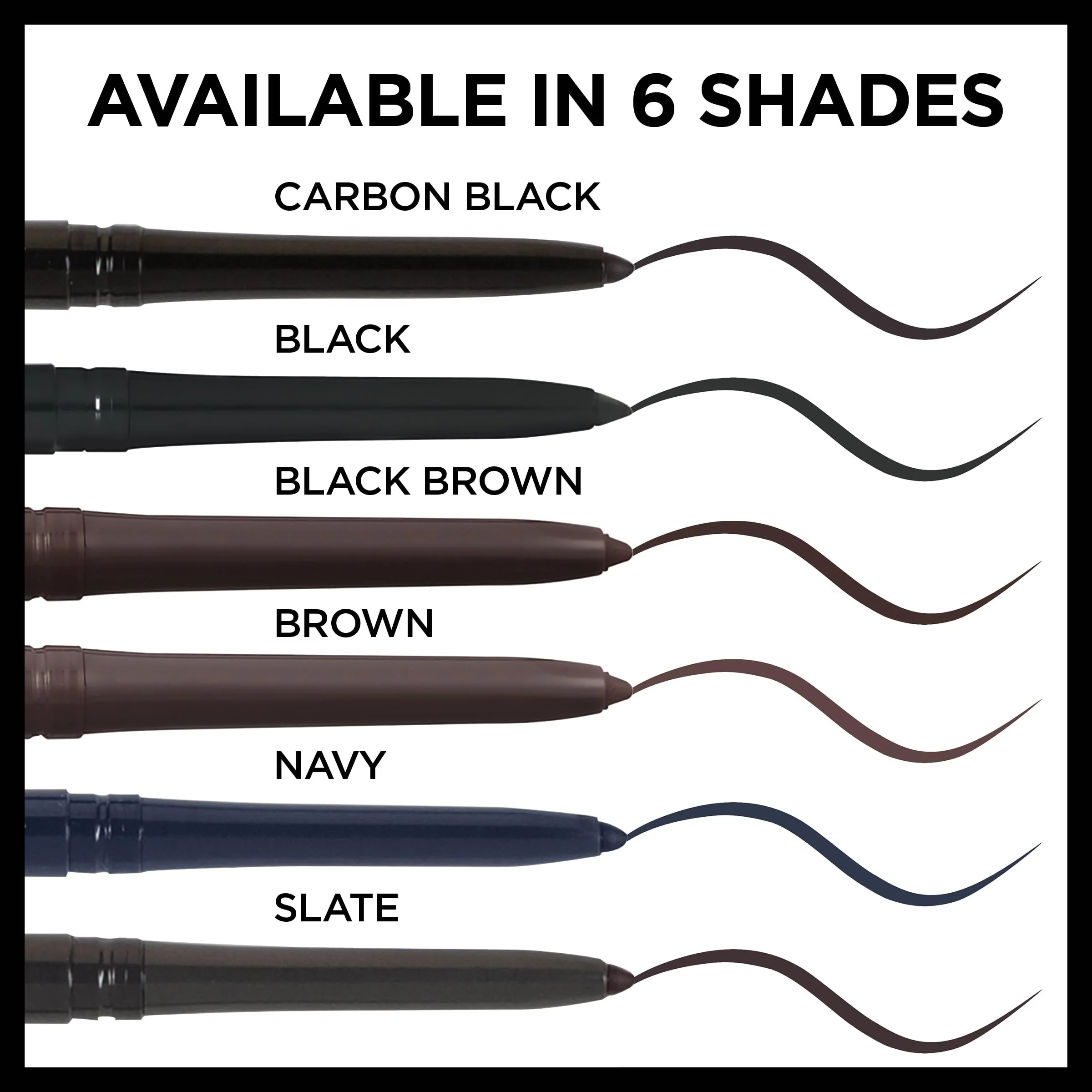 L'Oreal Paris Makeup Infallible Never Fail Original Mechanical Pencil Eyeliner with Built in Sharpener, Carbon Black, 0.008 oz. - Image 3