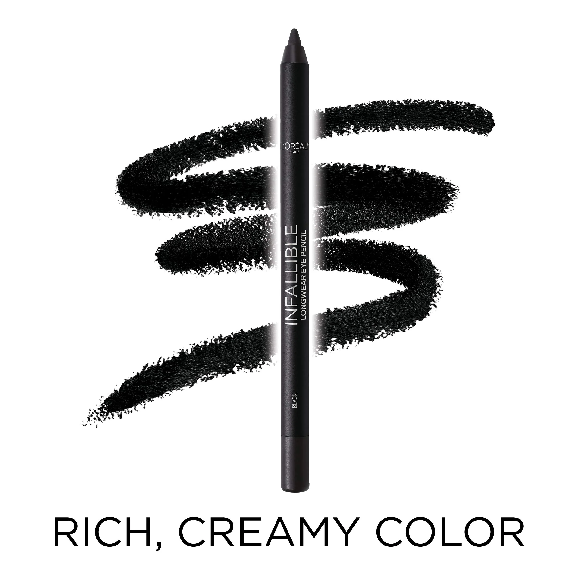 L'Oreal Paris Makeup Infallible Pro-Last Pencil Eyeliner, Waterproof and Smudge-Resistant, Glides on Easily to Create any Look, Grey, 0.042 oz. - Image 3