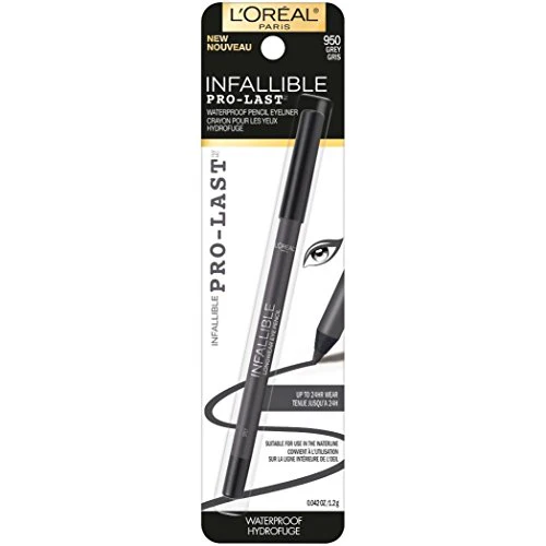L'Oreal Paris Makeup Infallible Pro-Last Pencil Eyeliner, Waterproof and Smudge-Resistant, Glides on Easily to Create any Look, Grey, 0.042 oz. - Image 7