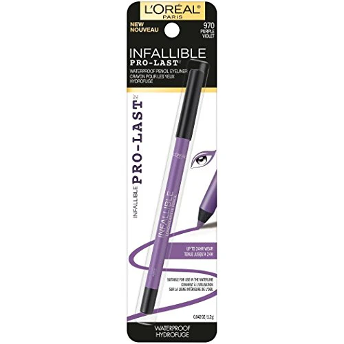 L'Oreal Paris Makeup Infallible Pro-Last Pencil Eyeliner, Waterproof and Smudge-Resistant, Glides on Easily to Create any Look, Purple, 0.042 oz. - Image 7