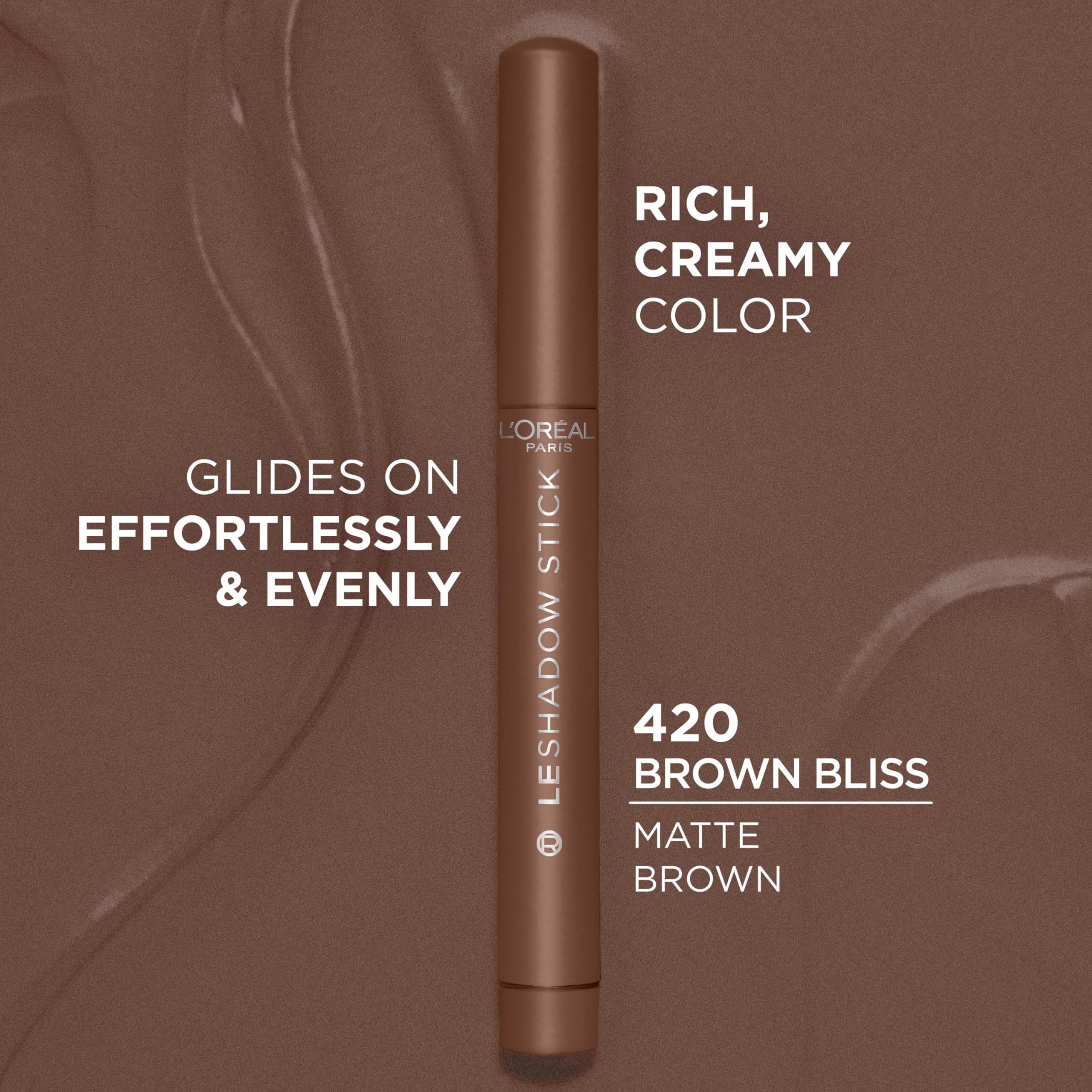 L'Oreal Paris Makeup Le Shadow Stick Eyeshadow, Blendable, Smudge-Resistant, Cream Eyeshadow, Brown Bliss, 0.05 Oz - Image 8