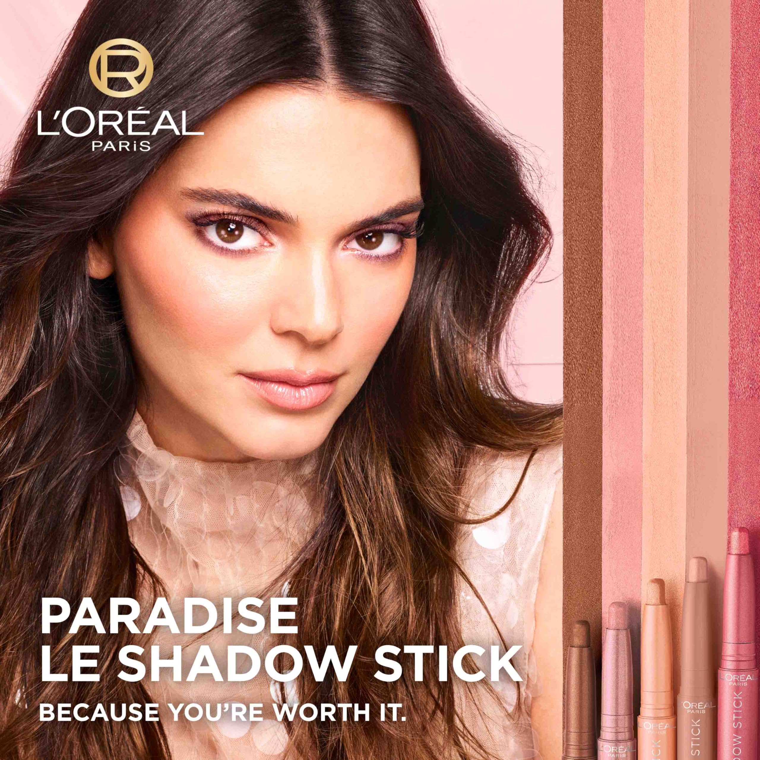 L'Oreal Paris Makeup Le Shadow Stick Eyeshadow, Blendable, Smudge-Resistant, Cream Eyeshadow, Cloudy Rose, 0.05 Oz - Image 4