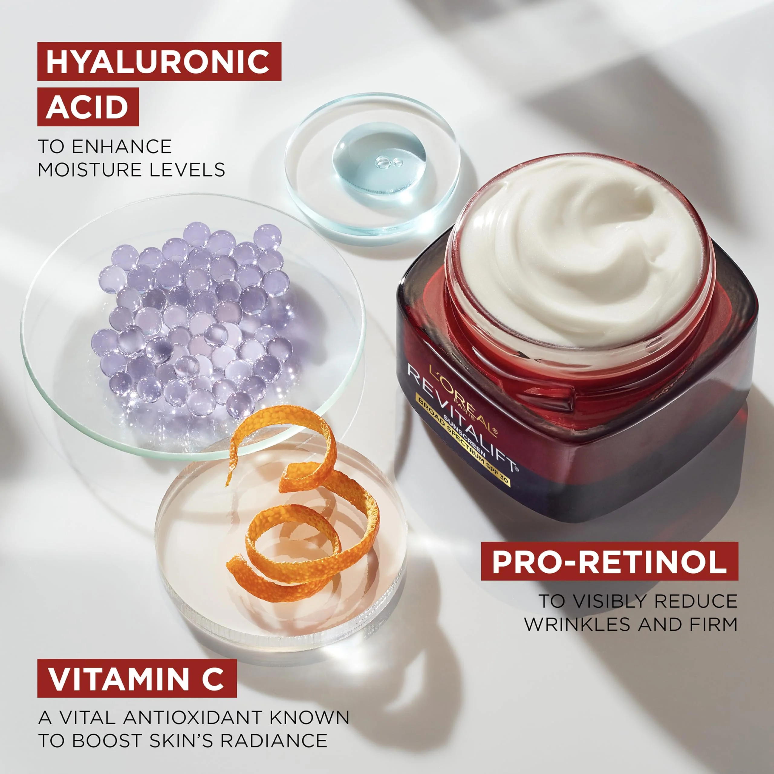 L'Oreal Paris Revitalift Triple Power Face and Neck Moisturizer, Anti Aging Face Cream with Broad Spectrum SPF 30, Pro-Retinol, Hyaluronic Acid and Vitamin C, 1 Kit - Image 4