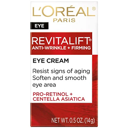 L'Oreal Paris Skincare Revitalift Anti-Wrinkle and Firming Eye Cream with Pro Retinol, Treatment to Reduce Dark Circles, Fragrance Free, 0.5 oz. - Image 12
