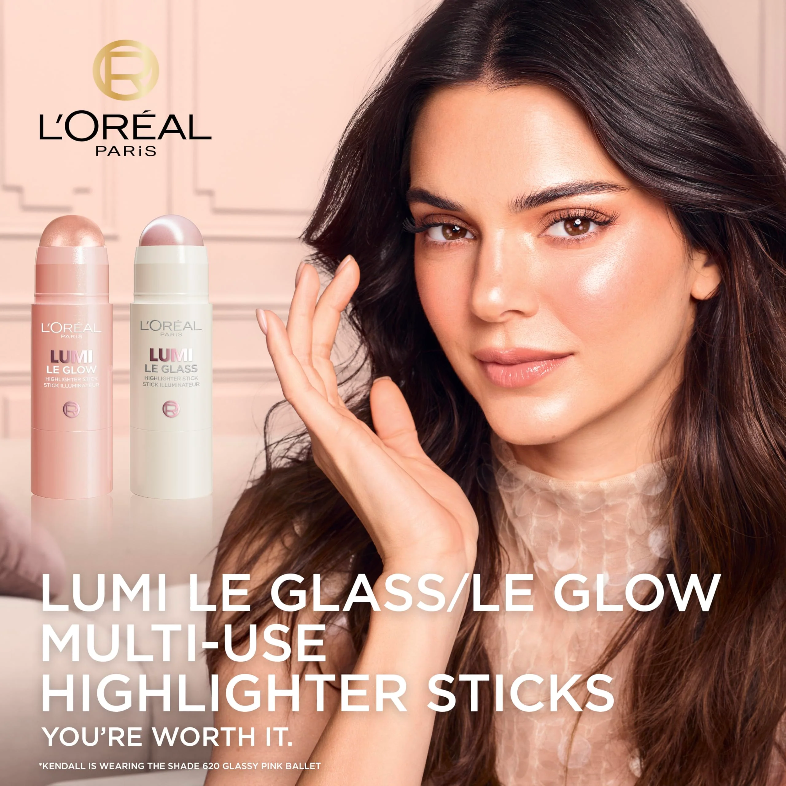 L'Oreal Paris True Match Lumi Le Glass Highlighter Stick, Reflective, Translucent, Glassy Highlighter for Face and Body, 625 Sunset Amour, 0.17 Oz - Image 6