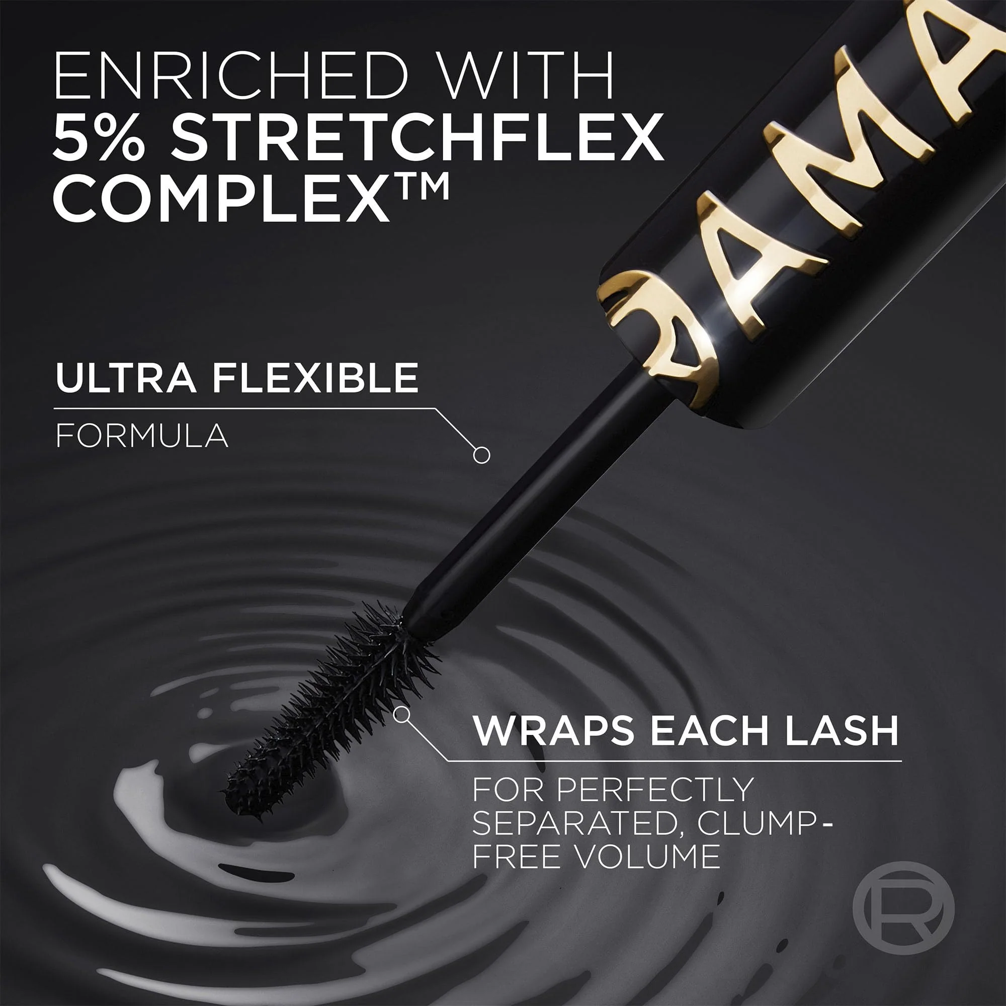 L'Oreal Paris Voluminous Panorama Mascara, Volumizing and Lengthening Formula, Longwear, Smudge-Resistant and Washable, All Night Black Mascara, 0.33 Fl Oz - Image 3