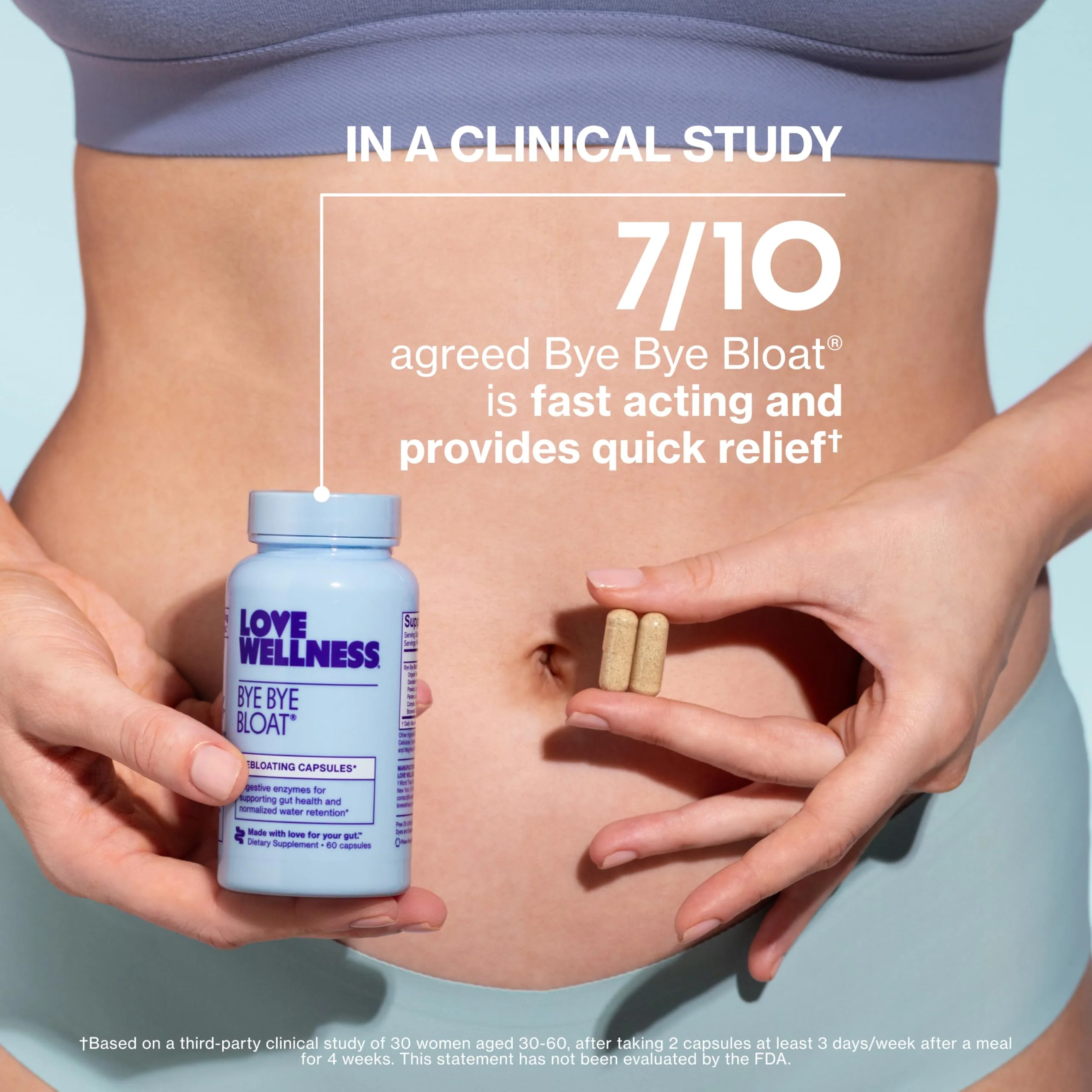 Love Wellness Bye Bye Bloat | Digestive Enzymes for Fast Acting Bloating Relief for Women | Helps Reduce Water Retention & Gas Relief | Supports Digestive Health with Fenugreek & Dandelion | 60 Count - Image 5