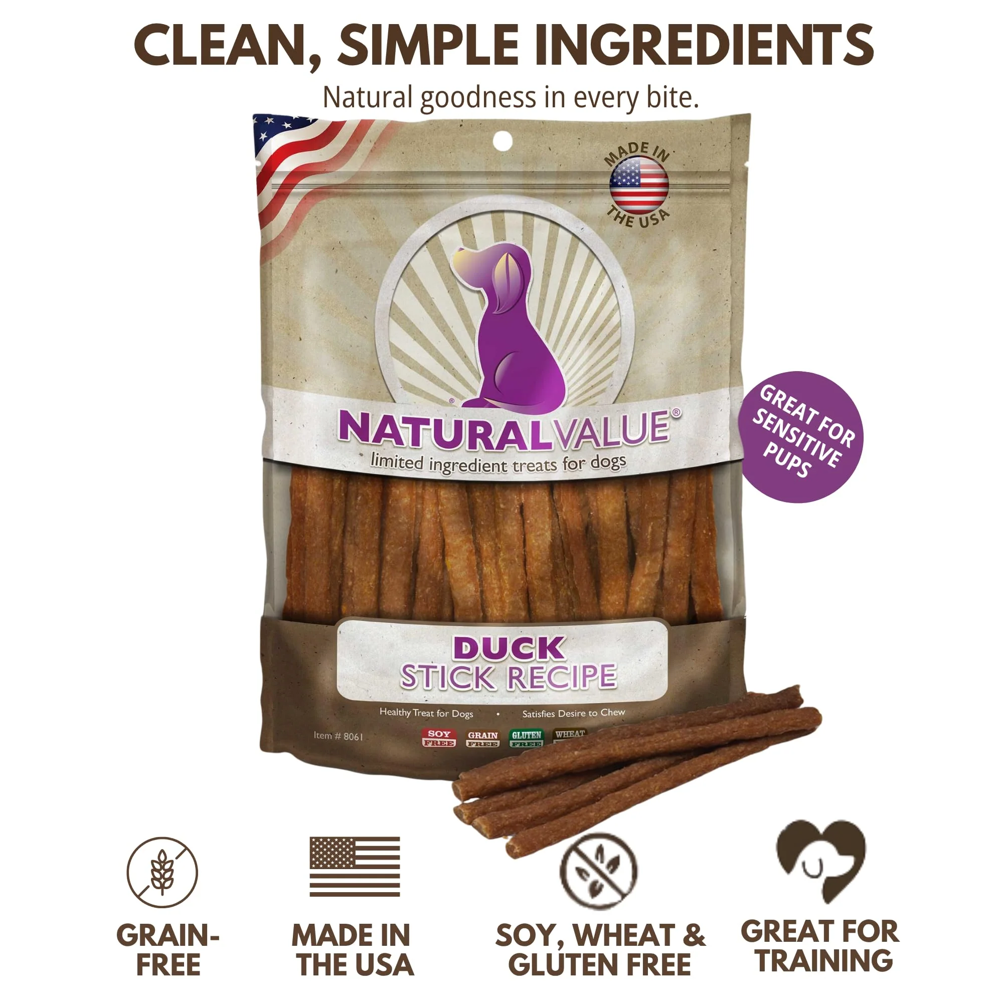 Loving Pets Natural Value All Natural Soft Chew Duck Sticks For Dogs, 14-Ounce - Image 6