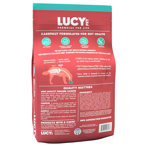 Lucy Pet Formulas for Life Salmon, Pumpkin, & Quinoa Dry Dog Food, All Life Stages, Digestive Health, Sensitive Stomach & Skin, 25lb bag - Image 8