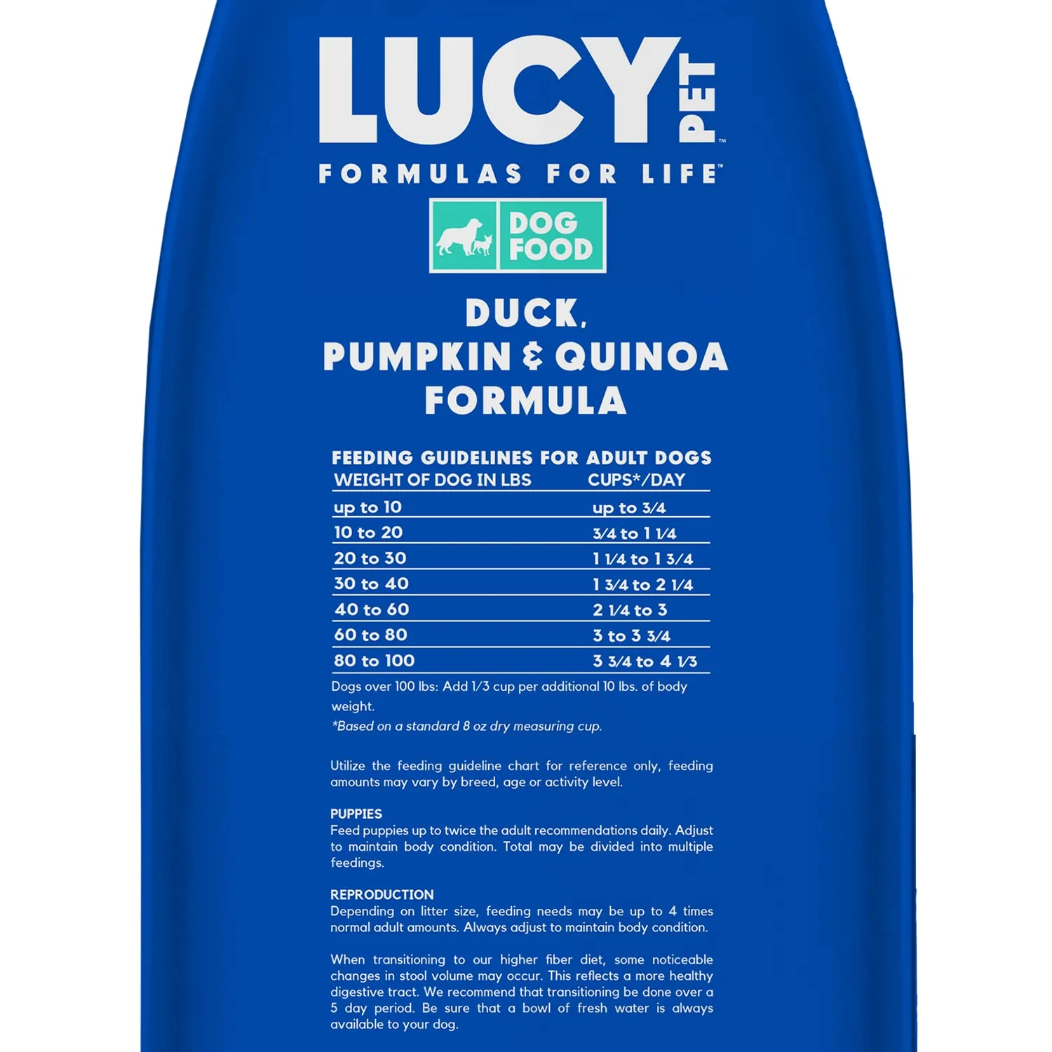 Lucy Pet Products Formulas for Life Duck, Pumpkin & Quinoa Dry Dog Food, All Life Stages, Digestive Health, Sensitive Stomach and Skin, 25lb bag - Image 4
