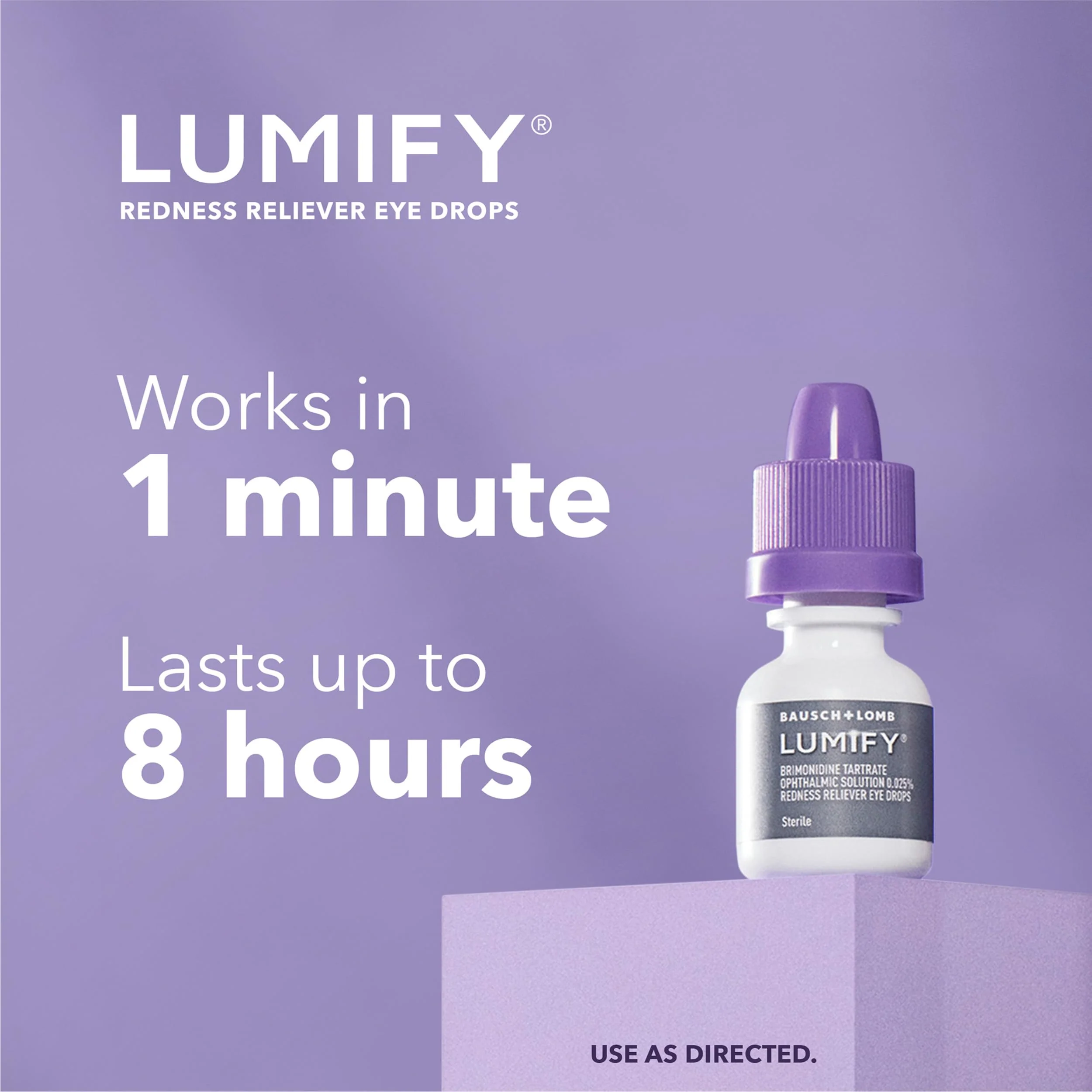 LUMIFY Eye Drops for Red Eyes, Redness Reliever for Brighter Looking Eyes, Works in 1 Minute & Lasts Up to 8 Hours, Eye Drops, 0.08 Fl Oz (2.5 mL) - Image 8