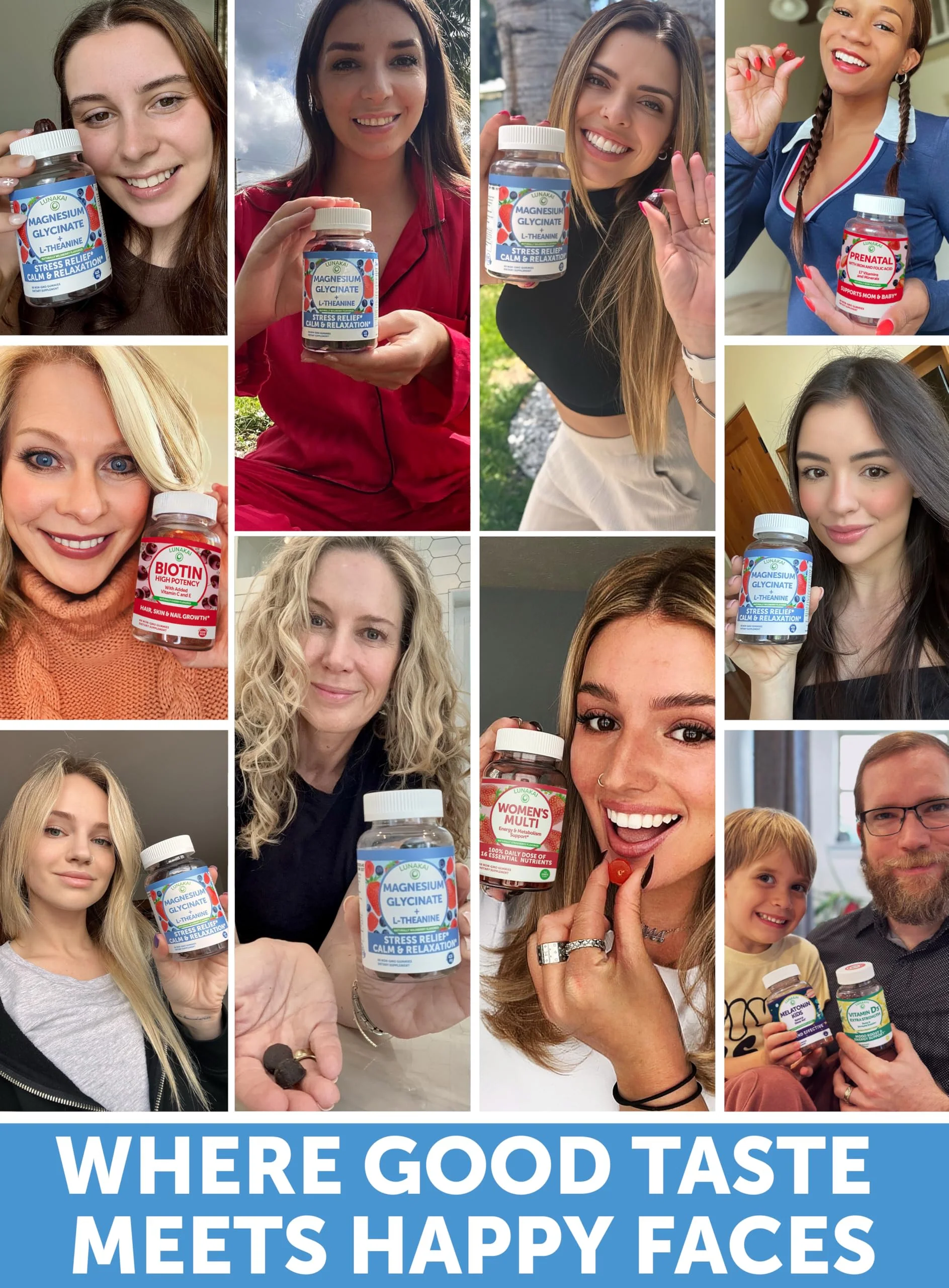 Lunakai USA Made Magnesium Glycinate Gummies 426mg with L-Theanine – Calm, Sleep, Stress Relief for Adults & Kids, Non-GMO, Vegan, 60ct - Image 6
