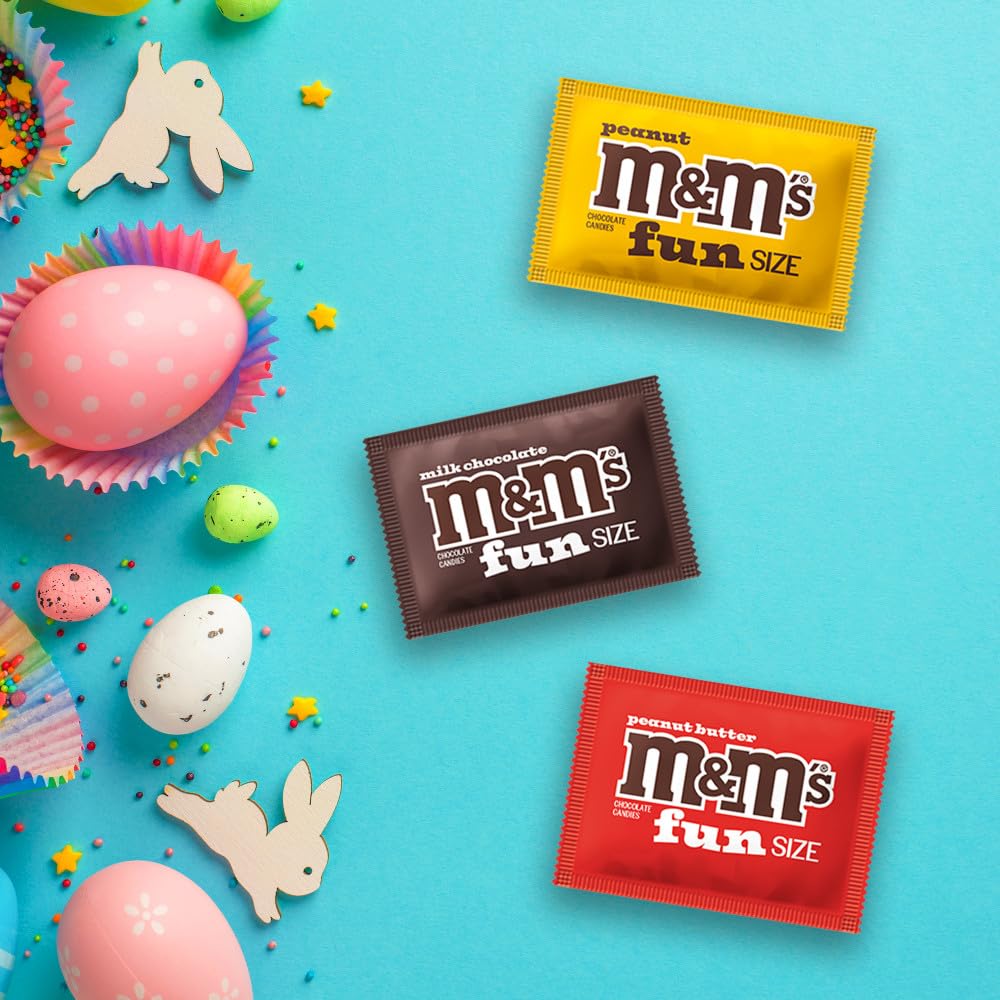 M&M'S Milk Chocolate, Peanut & Peanut Butter Easter Fun Variety Pack, Party Size, 19.41 Oz Bulk Candy Bag (1.36 Pounds) - Image 3