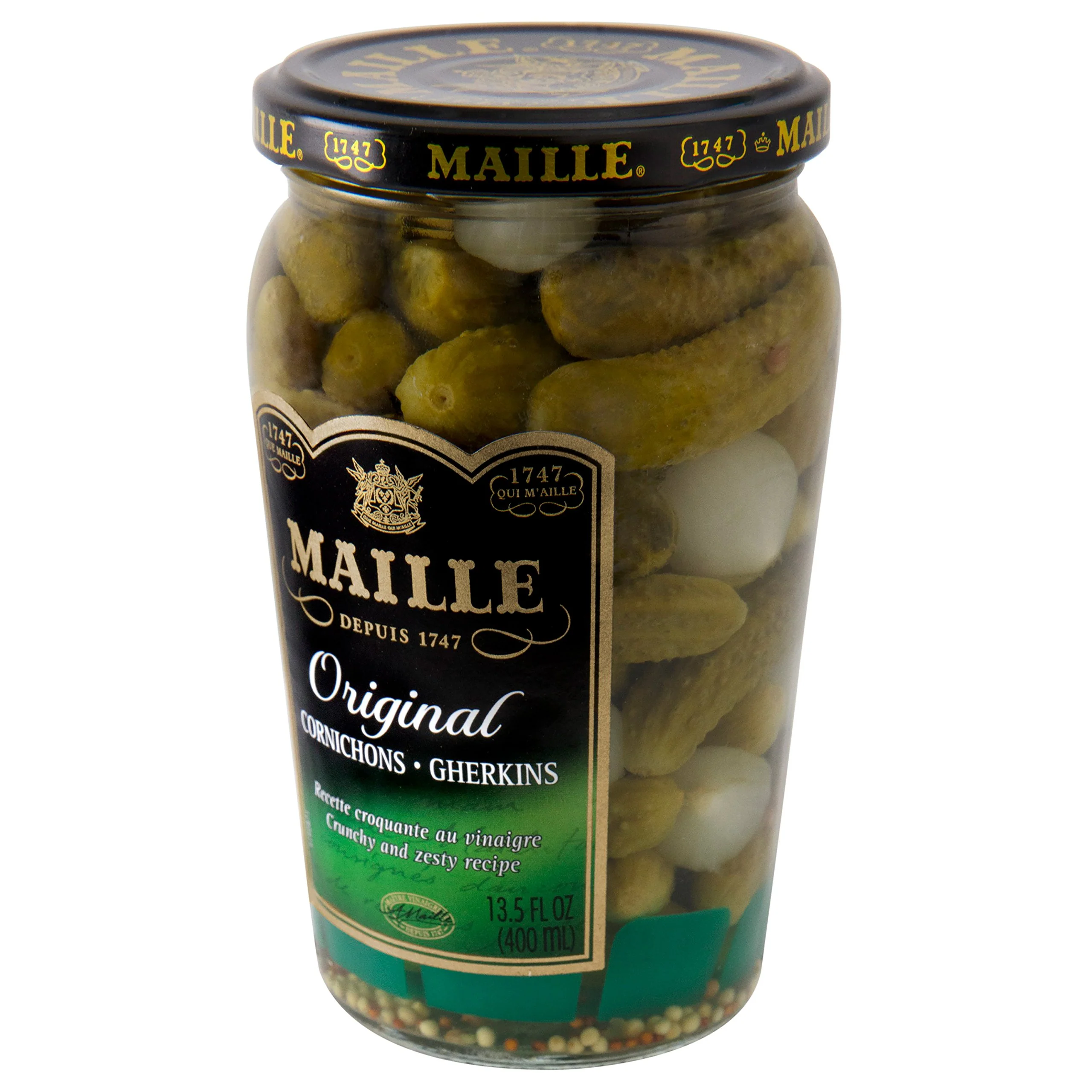 Maille Pickles Cornichons Original Pack of 12 The perfect cornichon for garnishing a gourmet sandwich or snacking Product of France 13.5 oz - Image 6