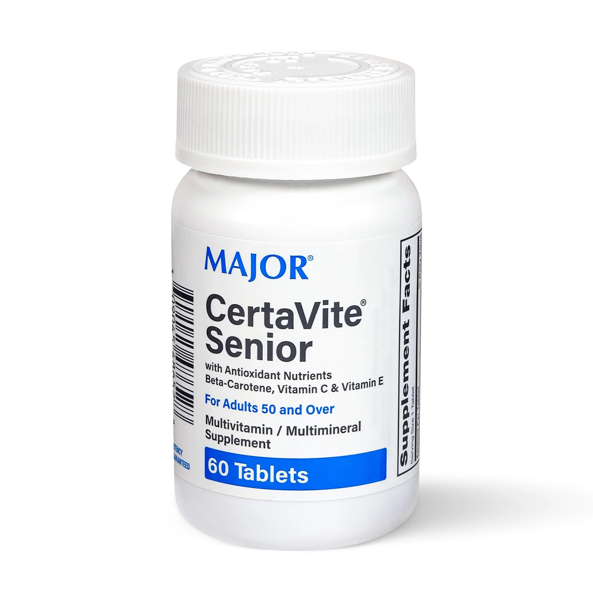 MAJOR CertaVite Senior Multivitamin with Antioxidants – Multivitamin for Women and Men with Beta-Carotene, Iron, Vitamin C & E – Supports Immunity, Energy & Vision – 60 Tablets