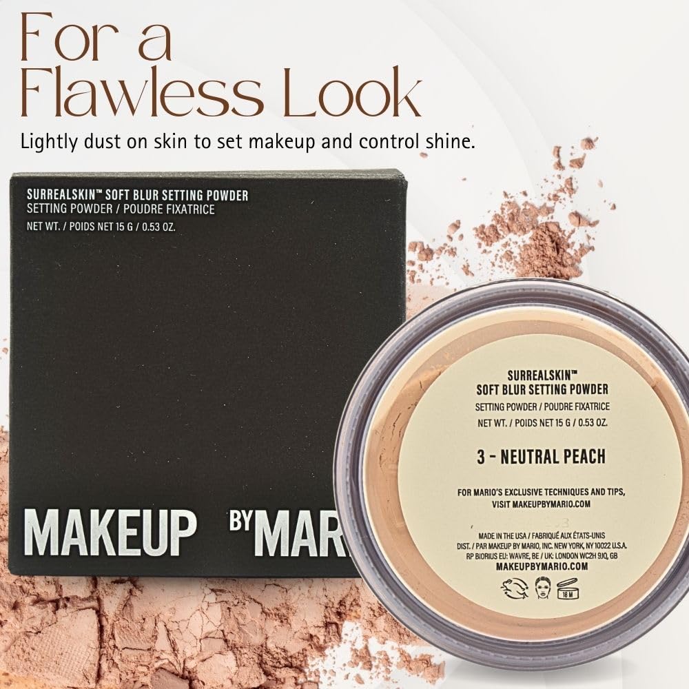 Makeup By Mario SurrealSkin Soft Blur Setting Powder - 3 Neutral Peach - Image 2