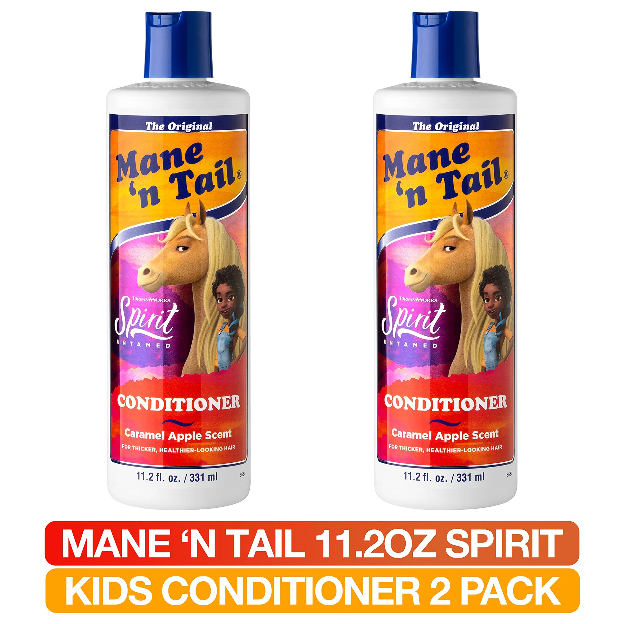 Mane 'n Tail Spirit Untamed Conditioner (2-Pack) â€“ Caramel Apple Scented, Gentle Leave-In Formula for Soft, Silky Hair (11.02 oz Each) - Image 3