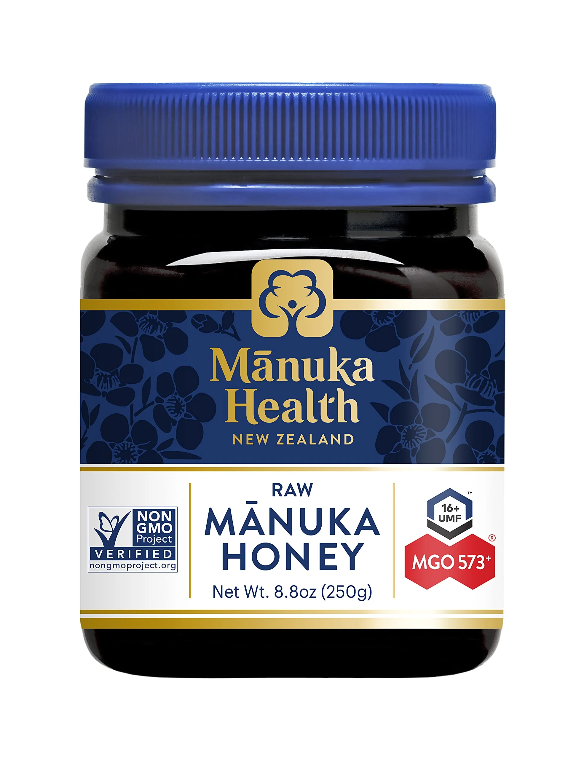 Manuka Health UMF 16+/MGO 573+ Manuka Honey (250g/8.8oz), Superfood, Authentic Raw Honey from New Zealand