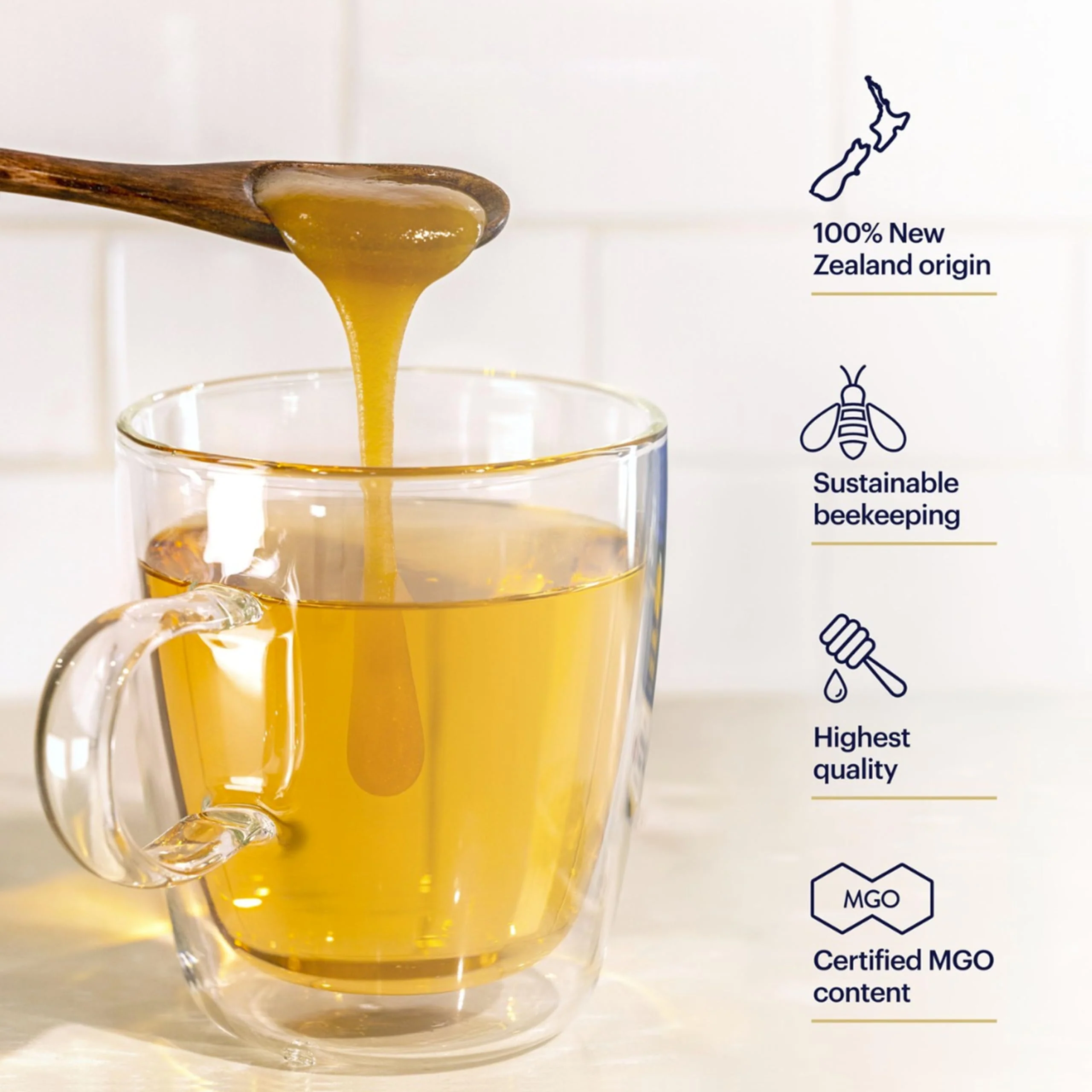 Manuka Health UMF 16+/MGO 573+ Manuka Honey (250g/8.8oz), Superfood, Authentic Raw Honey from New Zealand - Image 4
