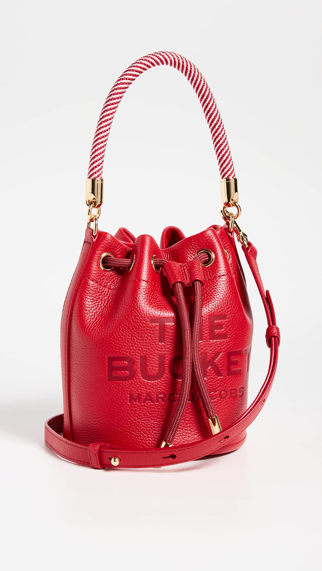 Marc Jacobs Women's The Leather Bucket Bag, True Red, One Size - Image 5