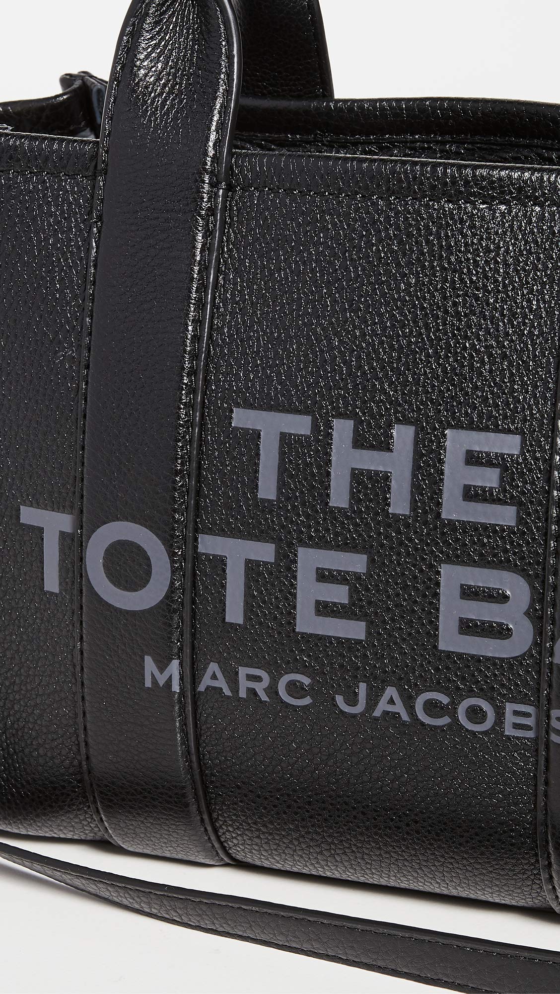 Marc Jacobs Women's The Leather Small Tote Bag, Black, One Size - Image 3