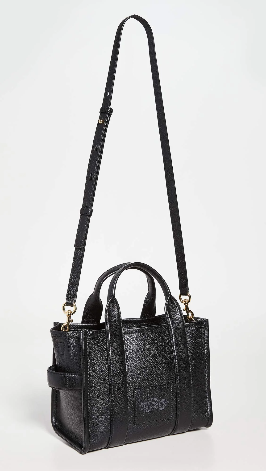 Marc Jacobs Women's The Leather Small Tote Bag, Black, One Size - Image 4