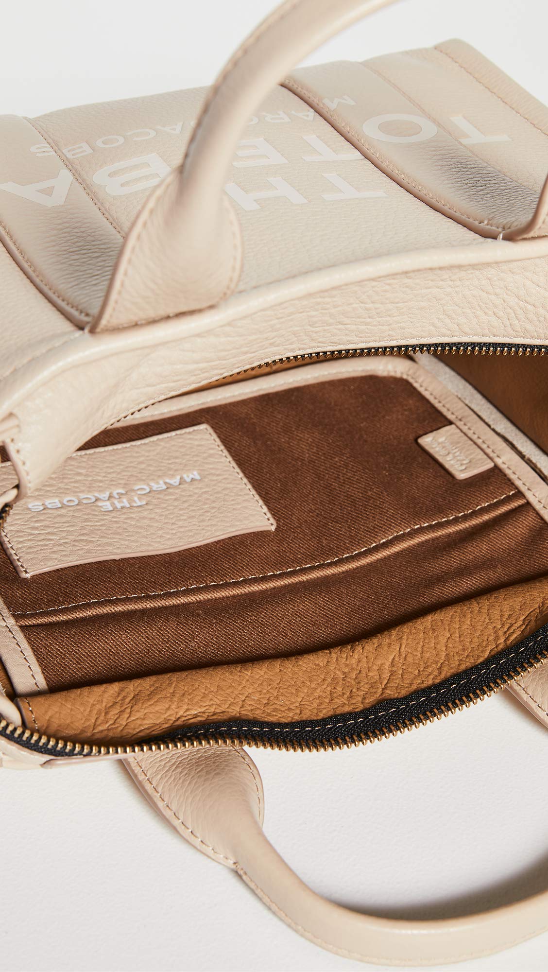 Marc Jacobs Women's The Leather Small Tote Bag, Twine, Tan, One Size - Image 2
