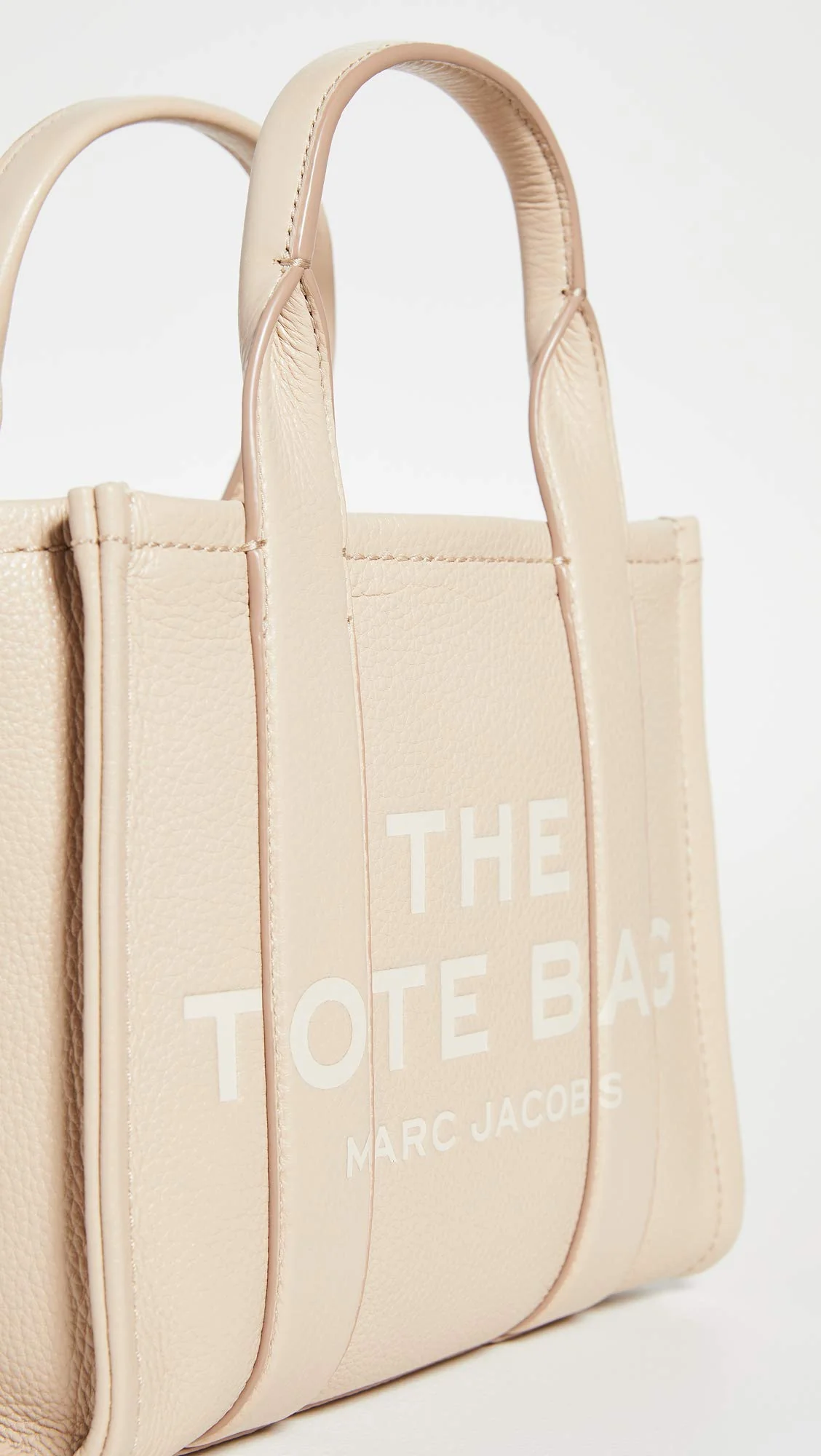 Marc Jacobs Women's The Leather Small Tote Bag, Twine, Tan, One Size - Image 3